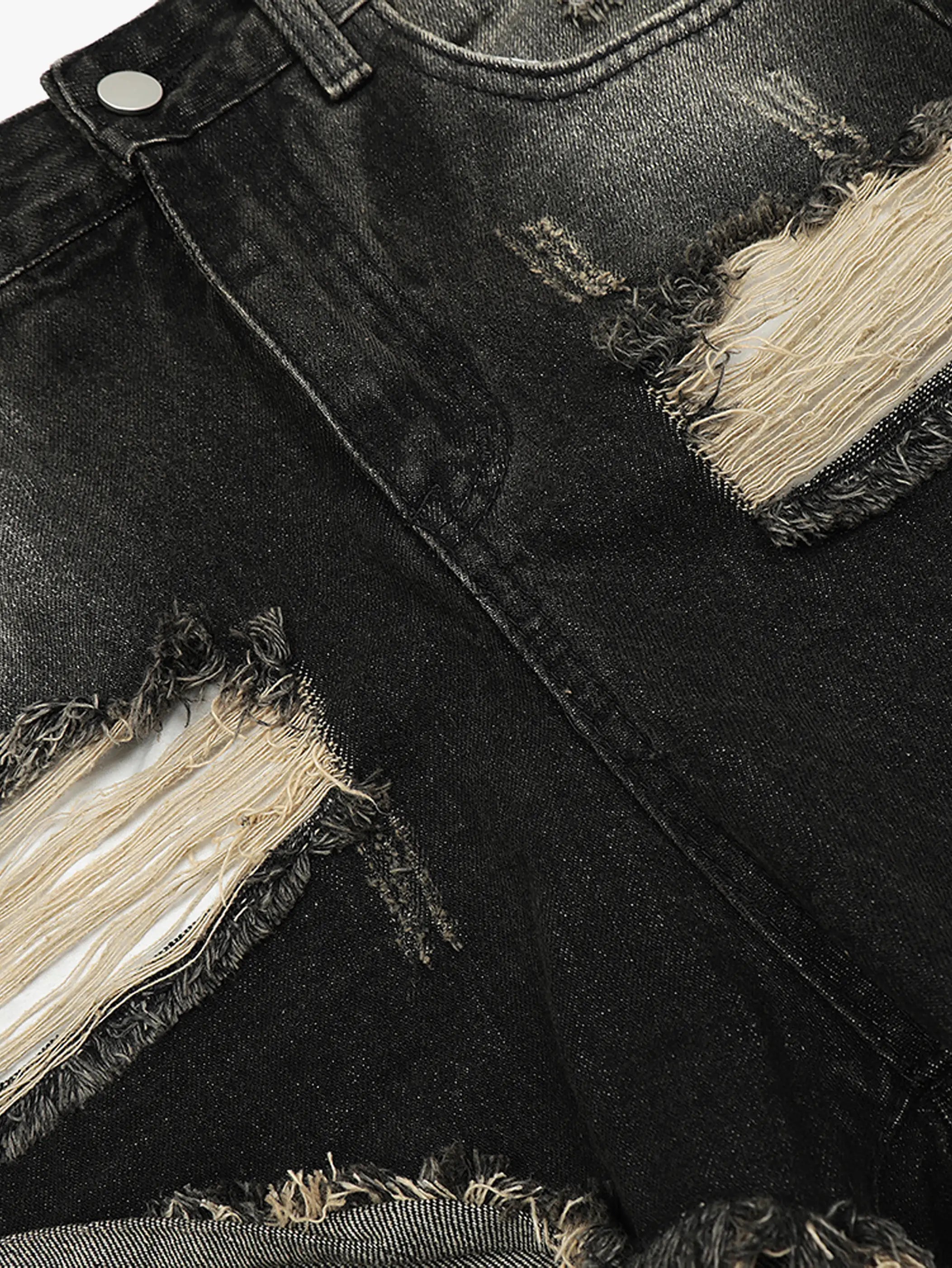 Rebel Ripped Shorts-S1095