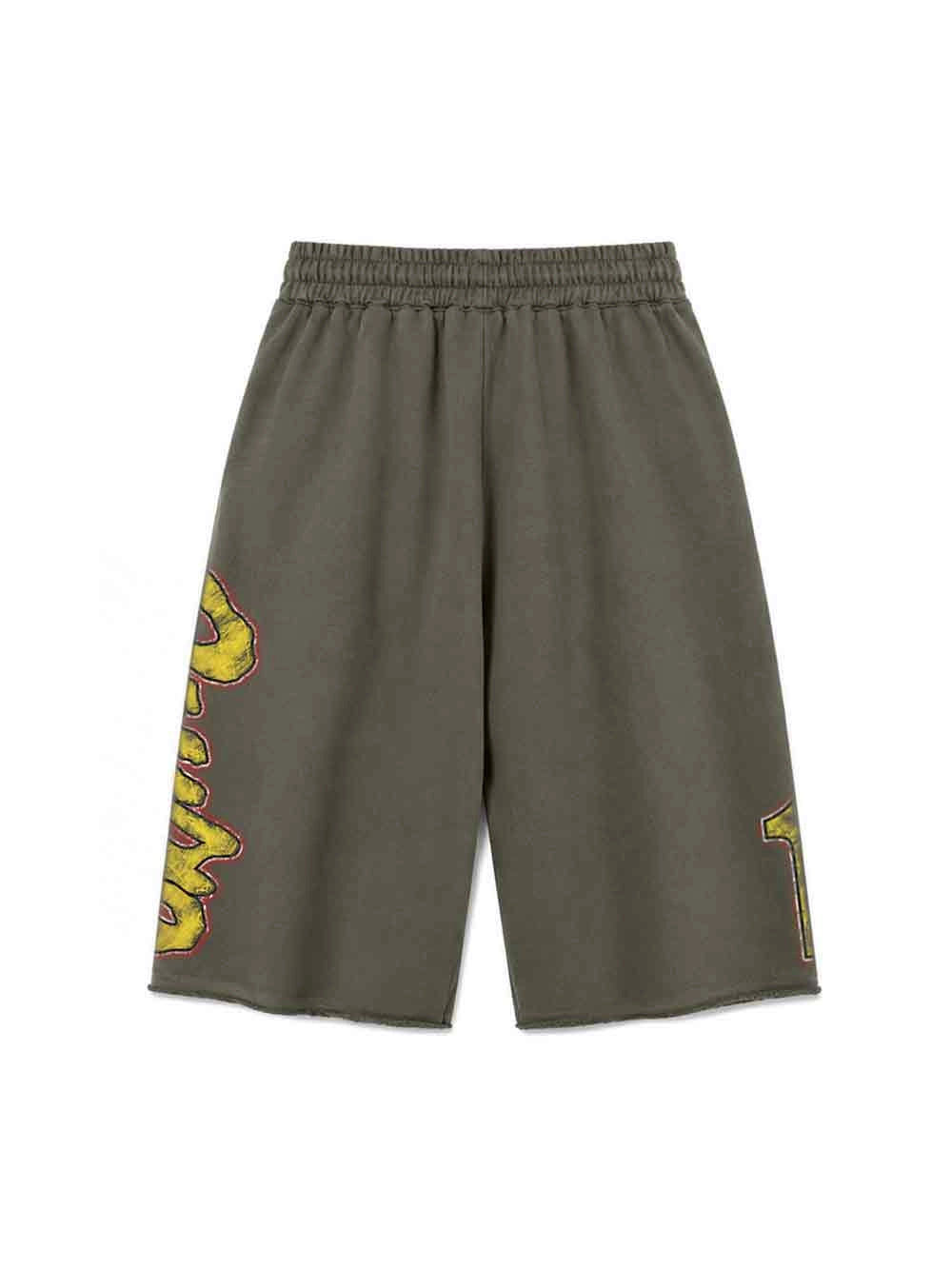 Sparkle Script Raw Hem Shorts-630
