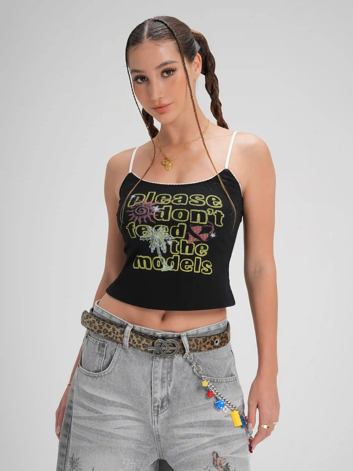 Vintage Funny Text Slim Cami-642