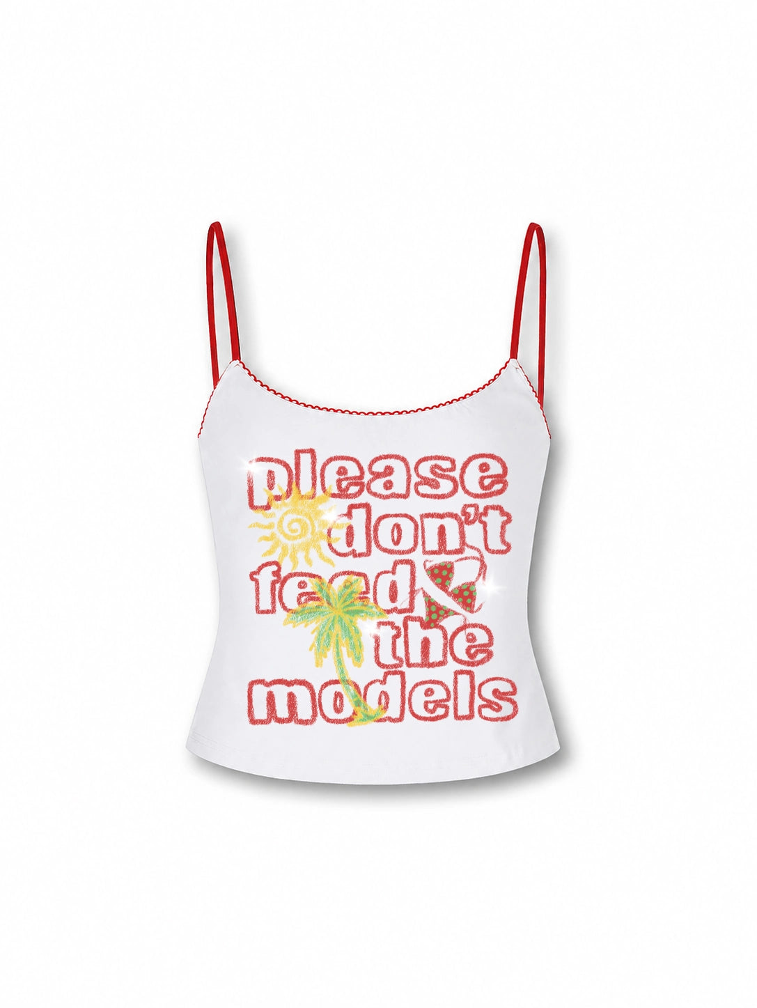 Vintage Funny Text Slim Cami-642