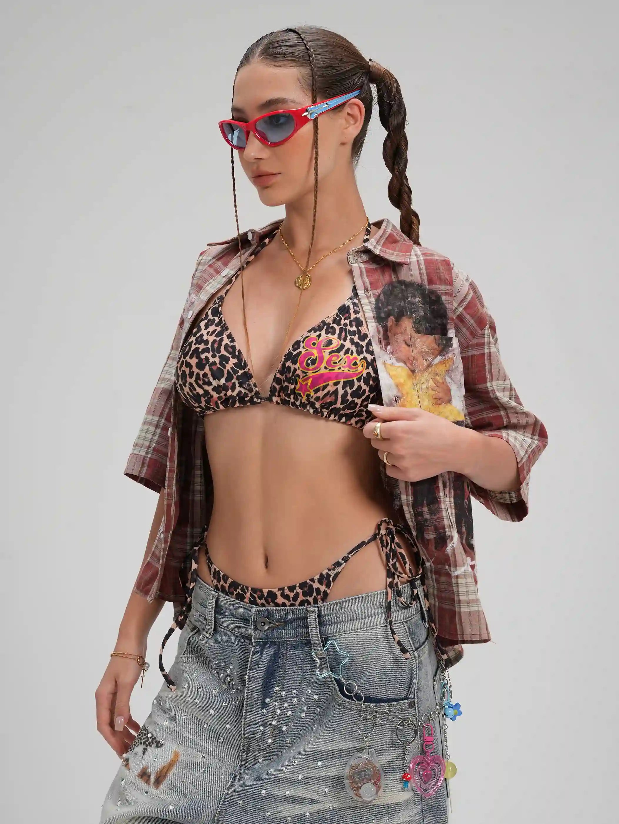 Leopard Sex Star Bikini Set-652