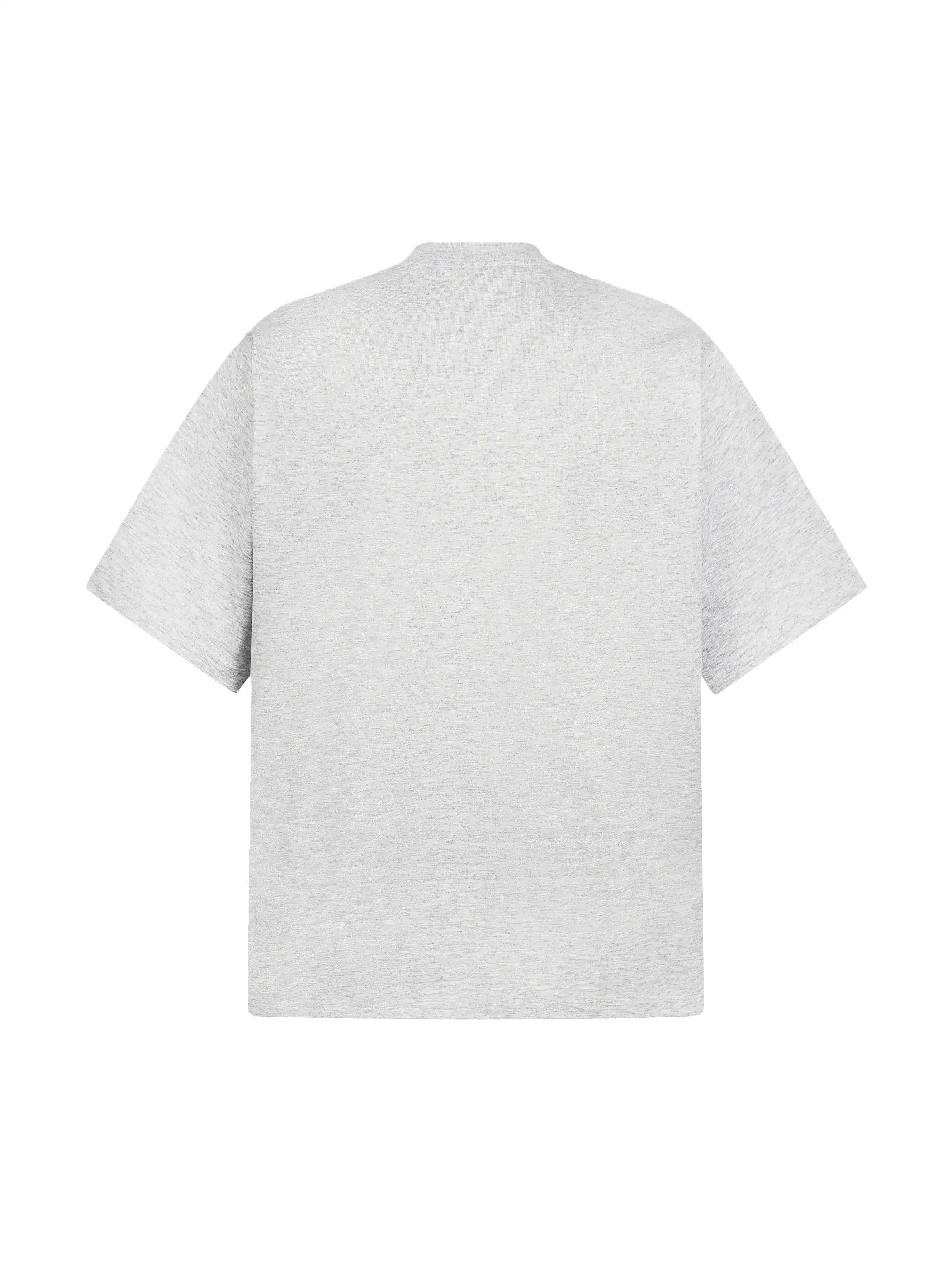 Jewel-Accented MASS Print Oversized T-shirt-S1004