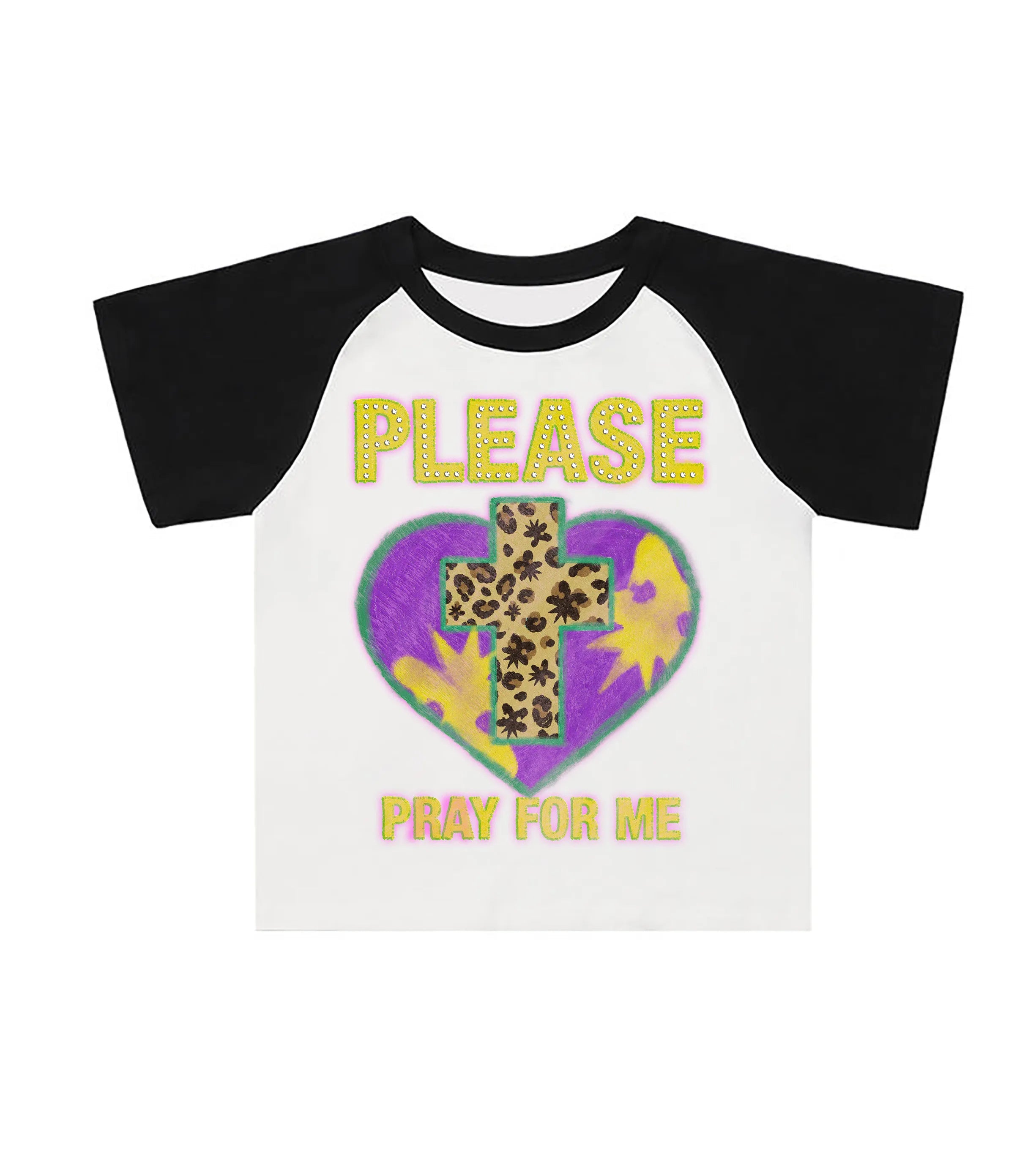Washed Camo Cross Crop Top-683