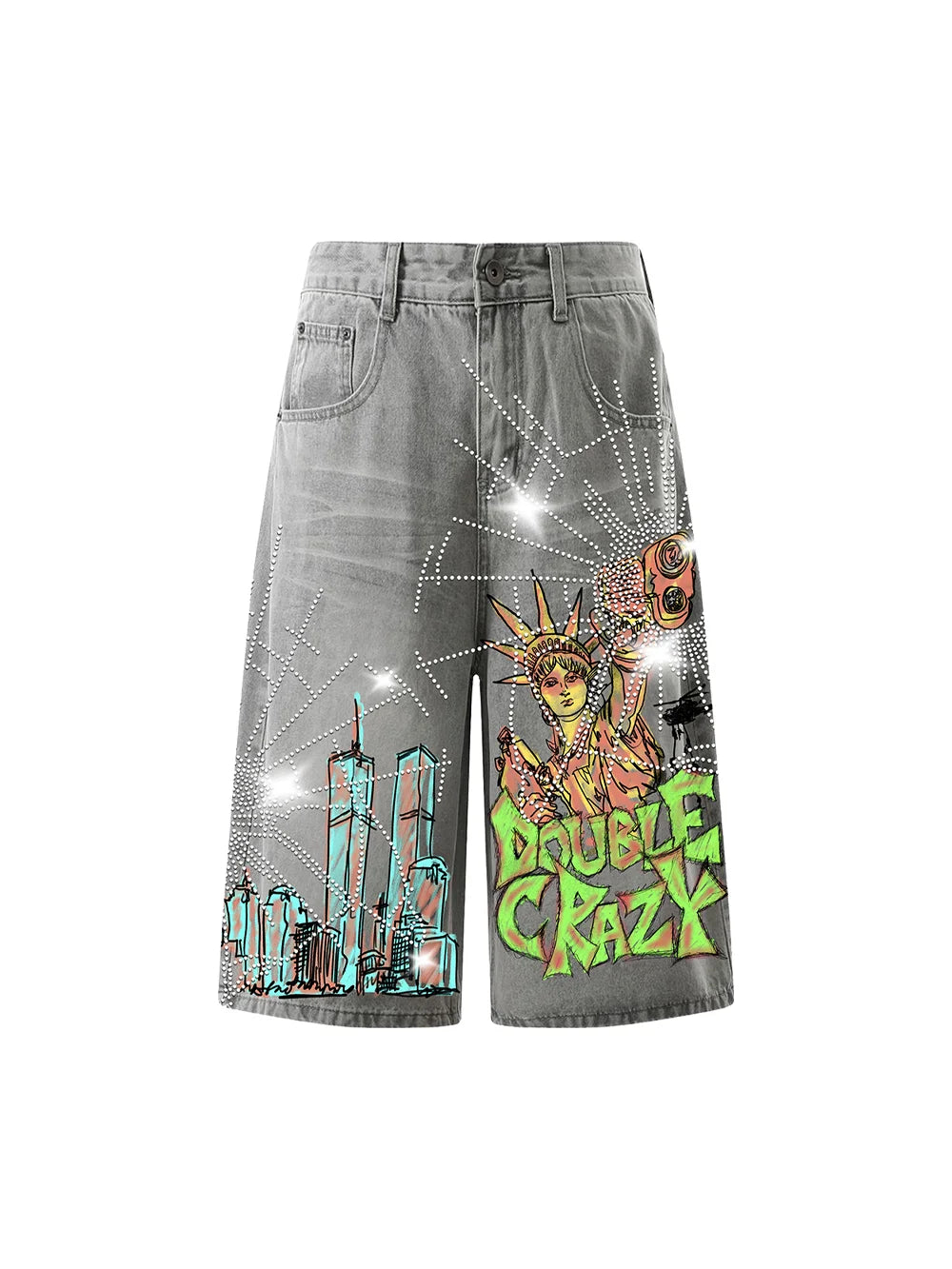 Iced Out Web Liberty Jorts-696