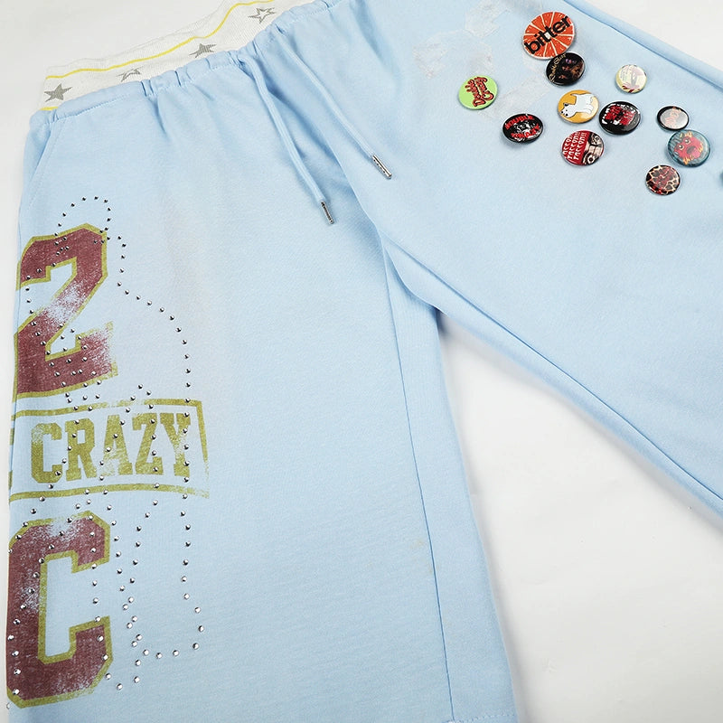 Faded Star Layered Shorts-663
