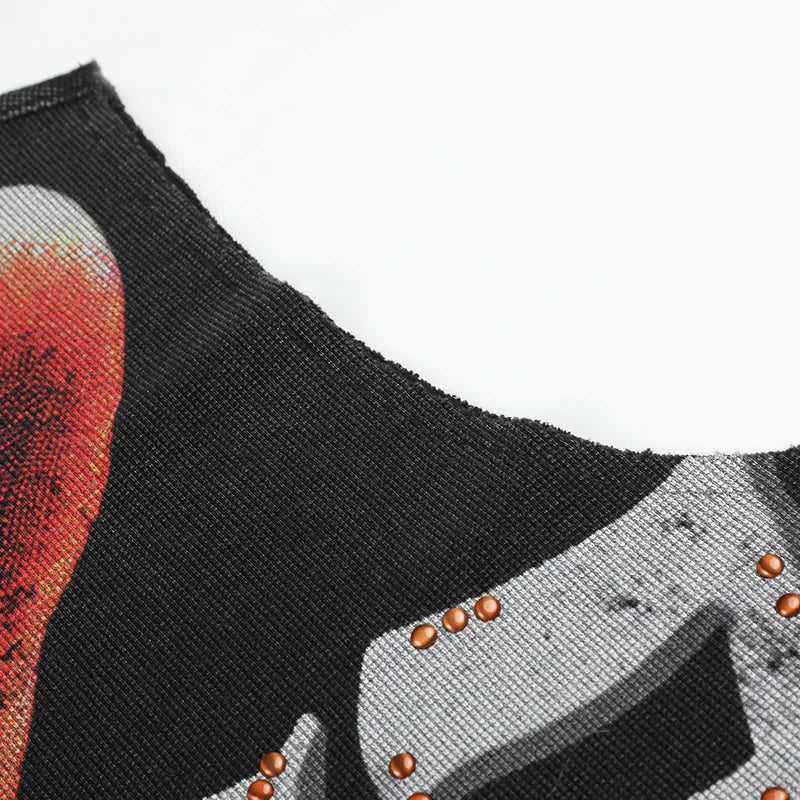 Raw Edge Punk Studded Tank-575