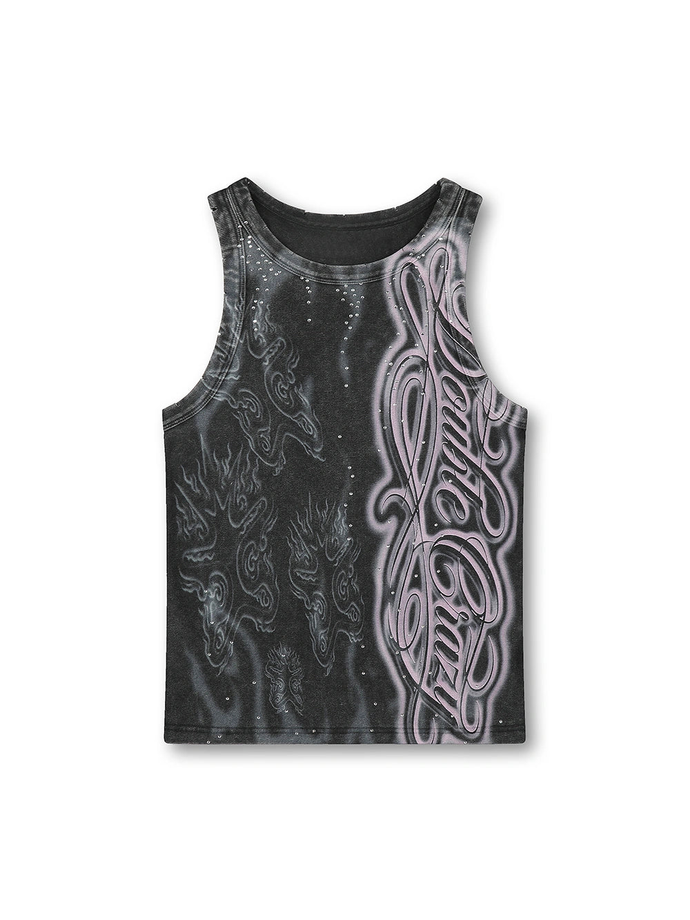 Rhinestone Faded Tribal Tank-695