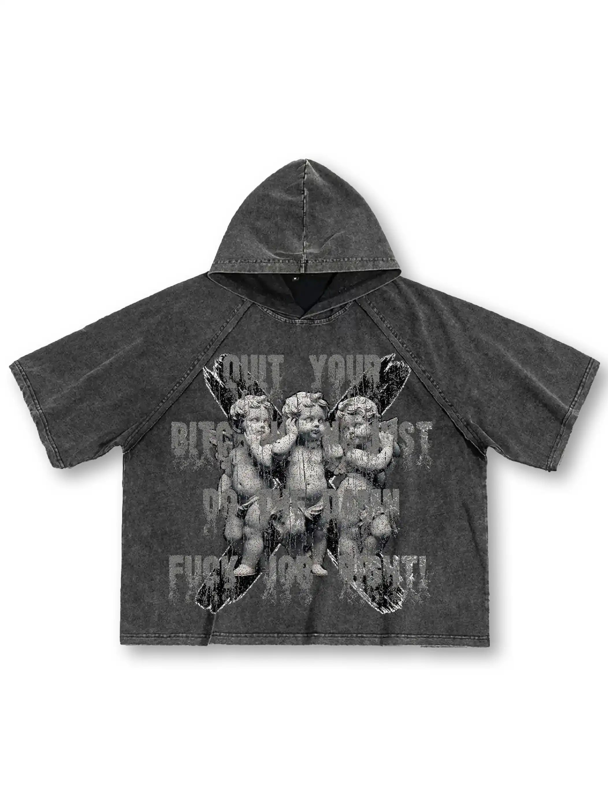 Fallen Cherubs Speak Not – Hooded T-shirt-187