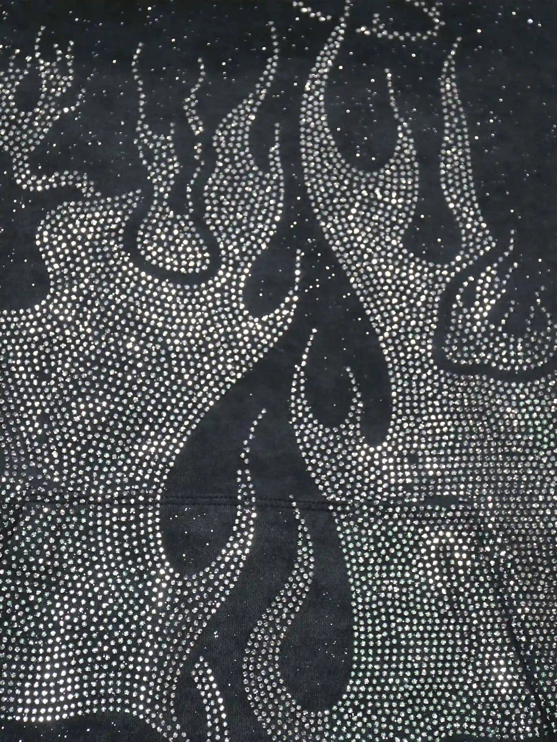 DOUBLECRAZY Flame Man Diamond Gradient Vintage Hoodie - 043