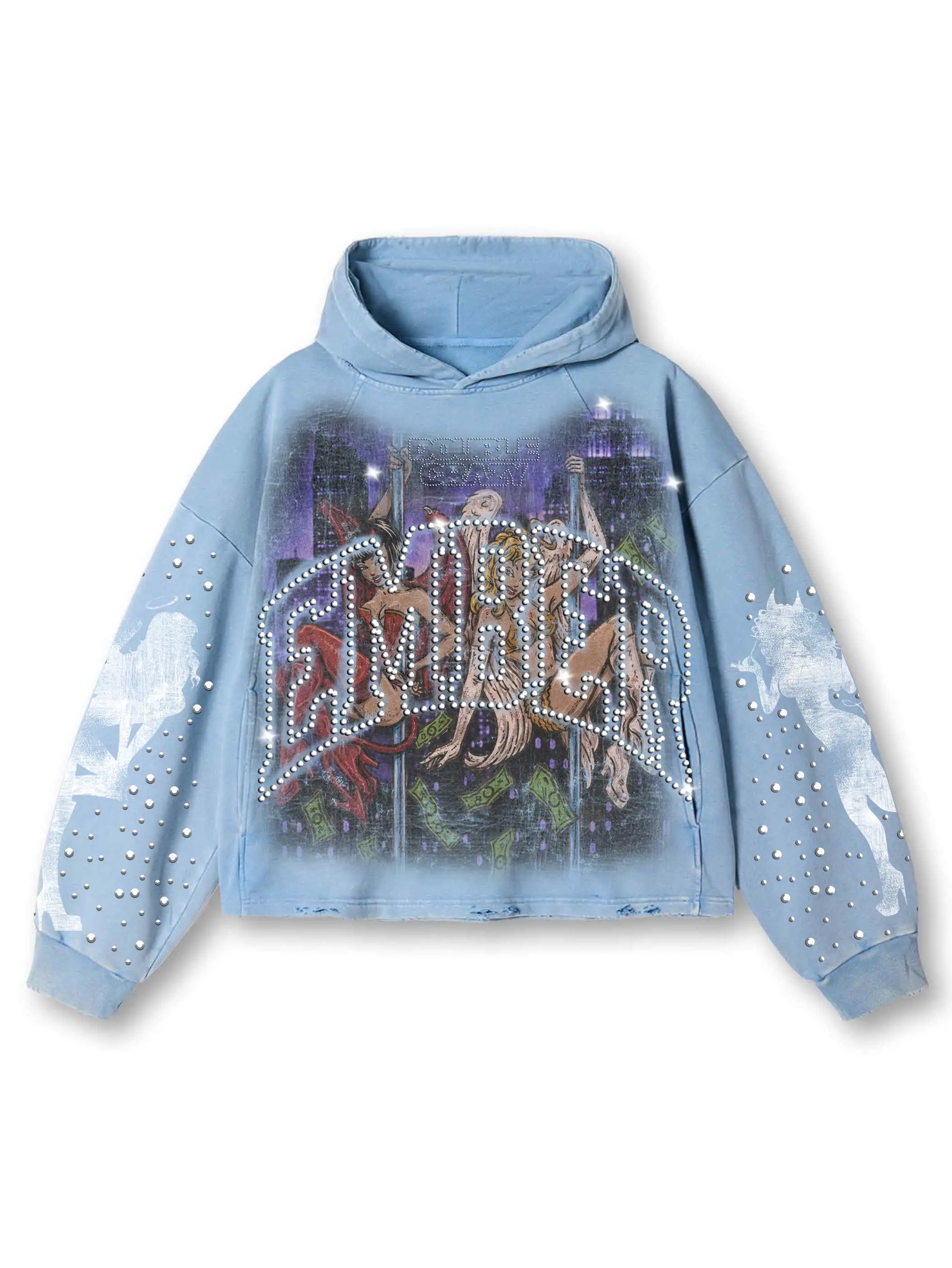 Bling Angel Devil Hoodie-704