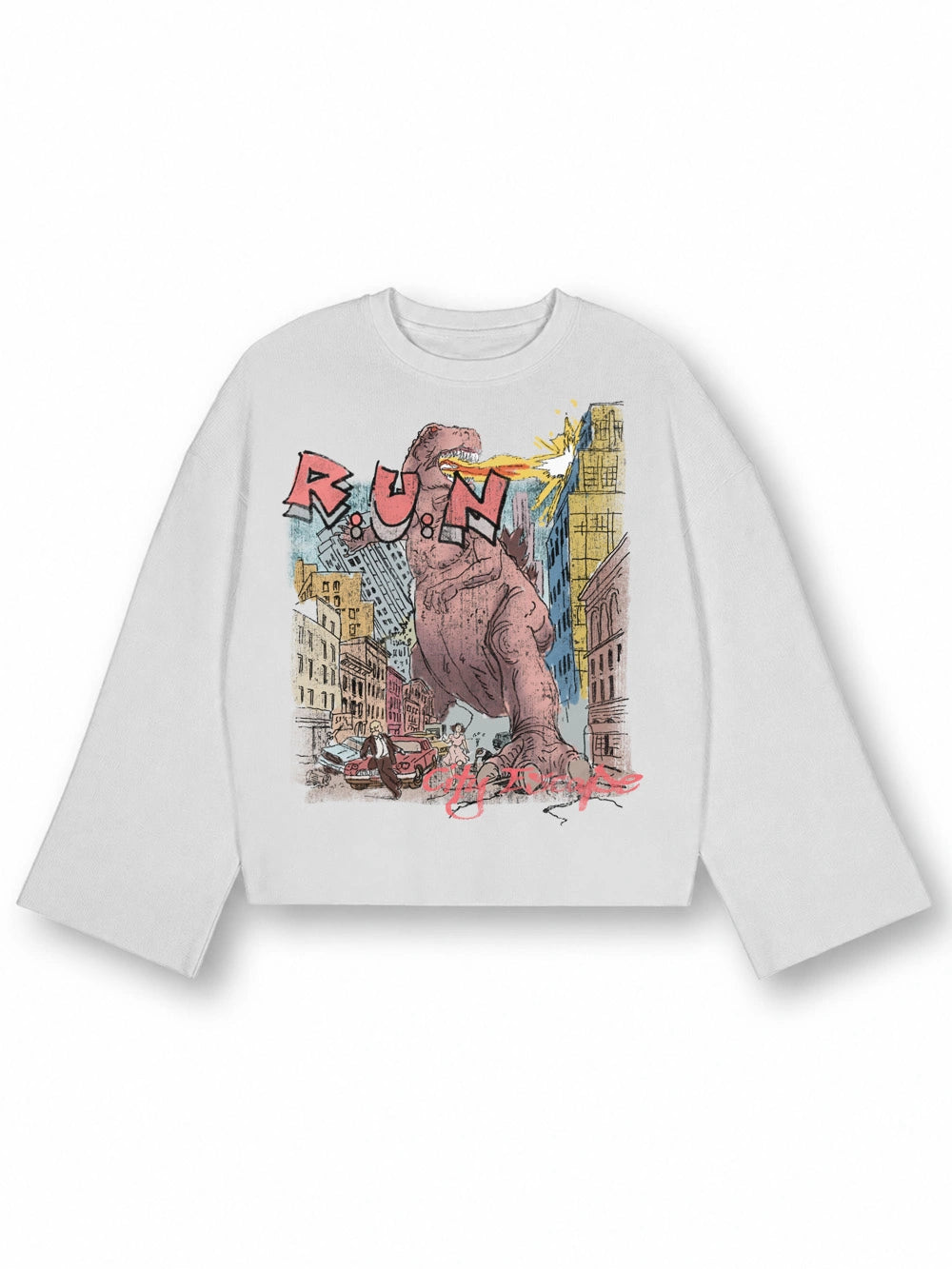 Washed Monster Boxy Waffle L/S-707