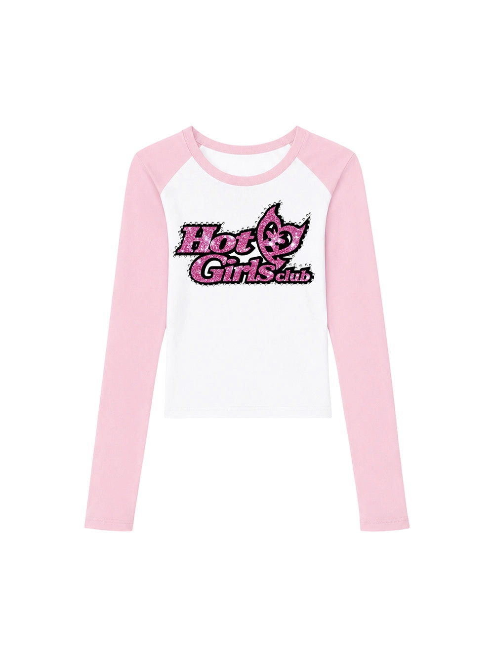 Contrast Hot Girls Raglan-710