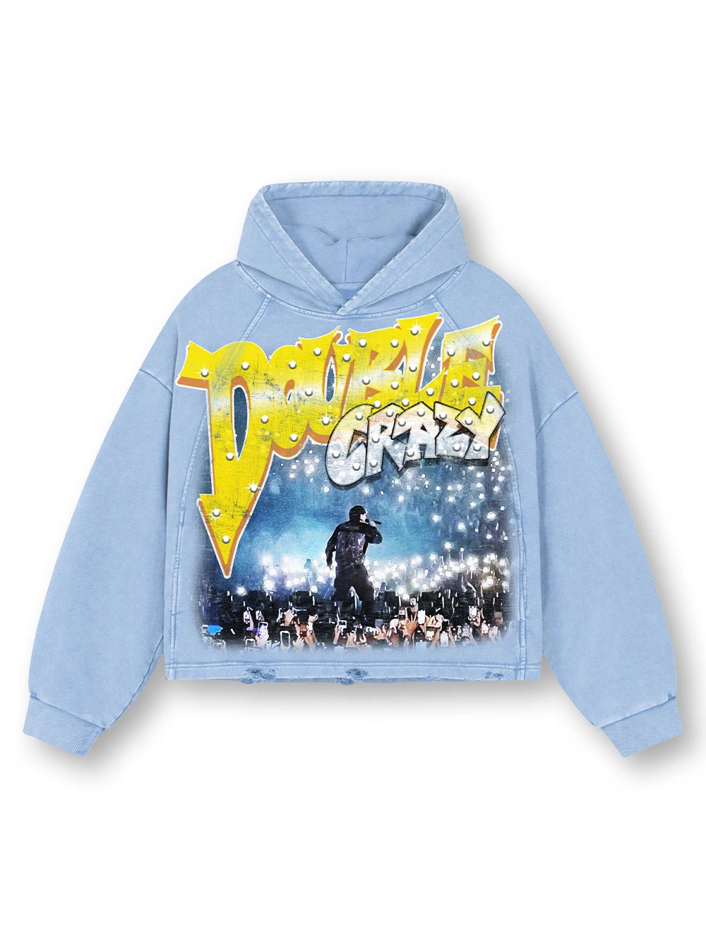 Distressed Concert Boxy Hoodie-718