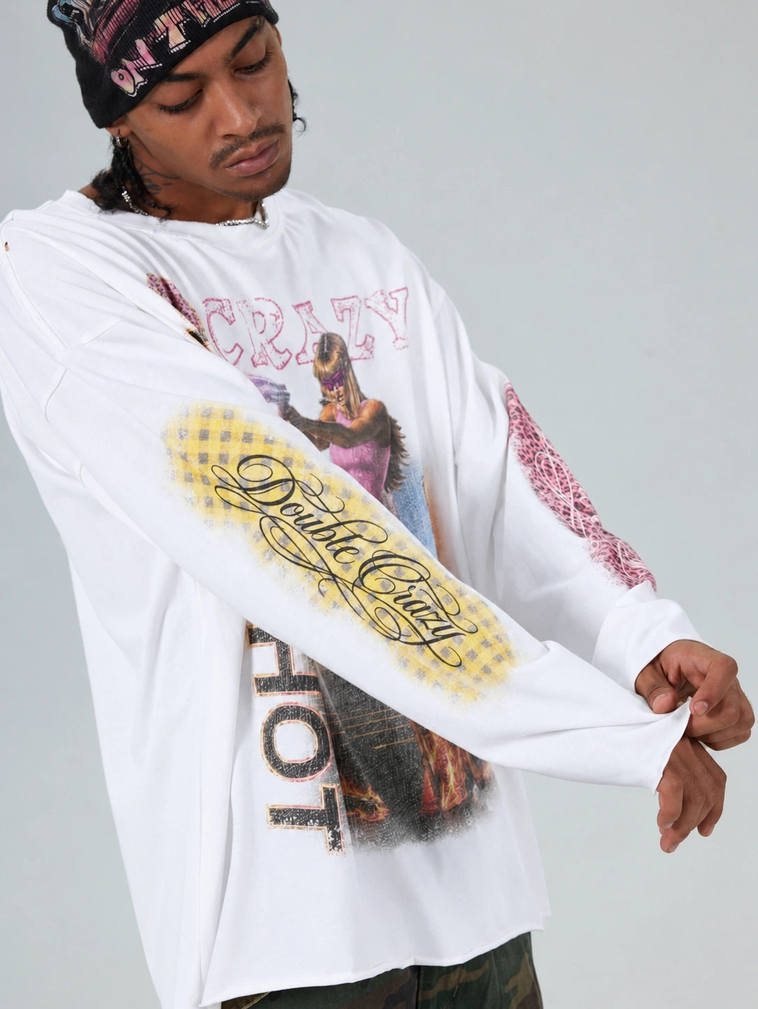 Faded Alien Invasion Boxy L/S-738