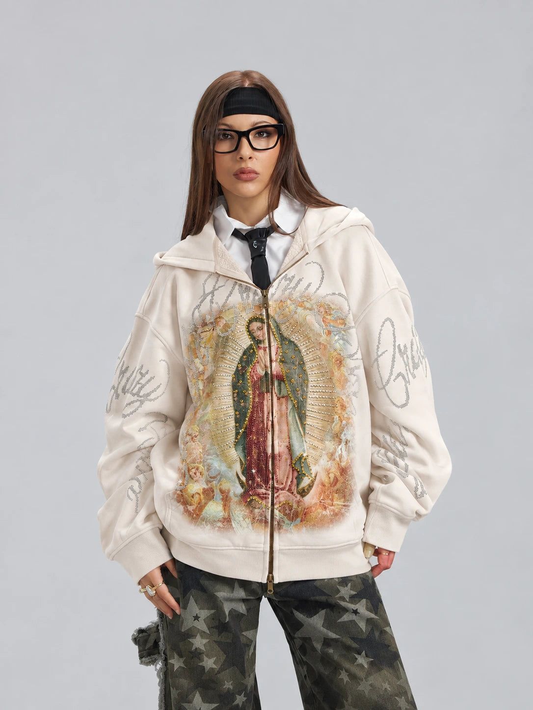 Vintage Iced-Out Virgin Hoodie-758