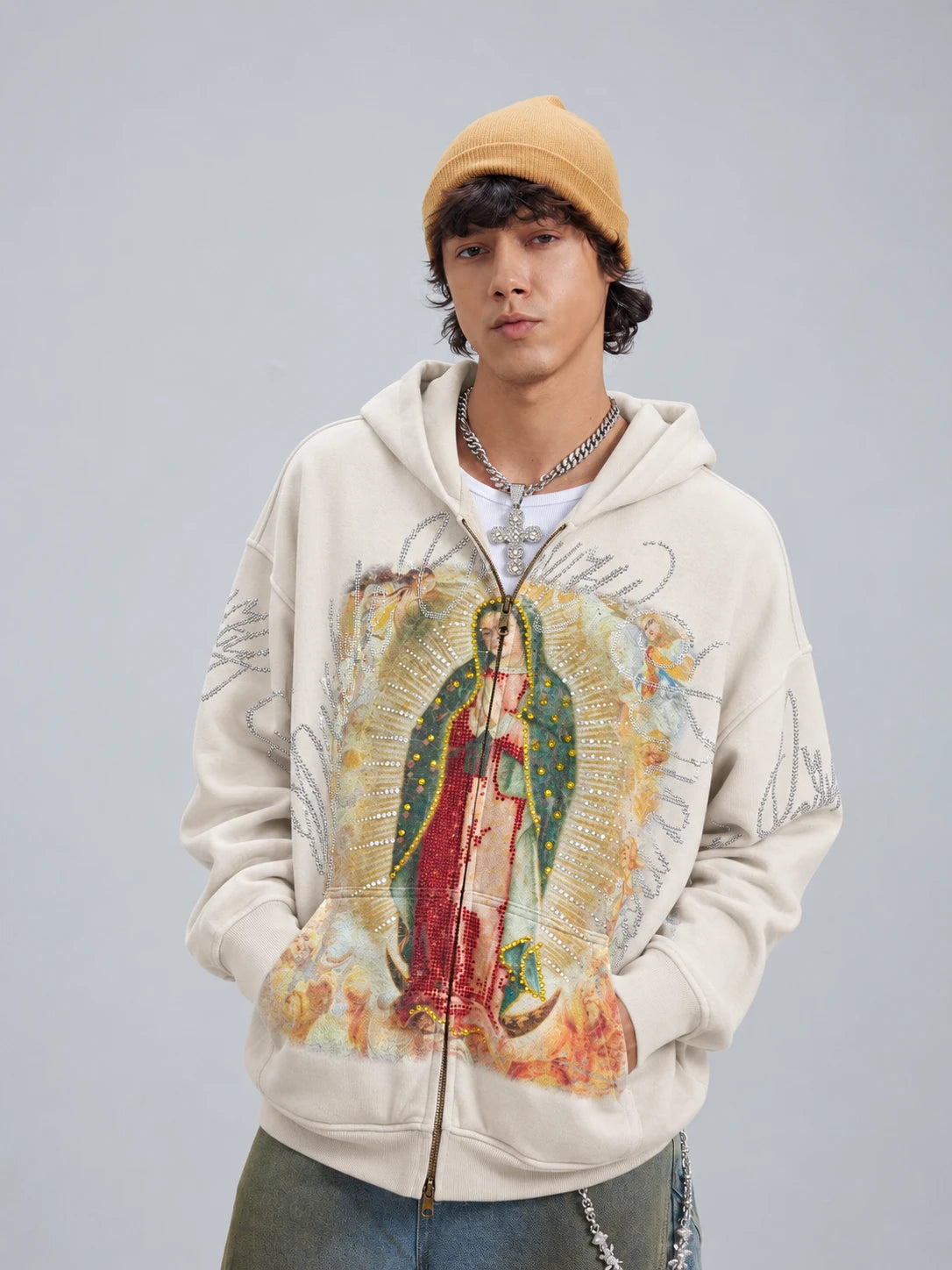 Vintage Iced-Out Virgin Hoodie-758