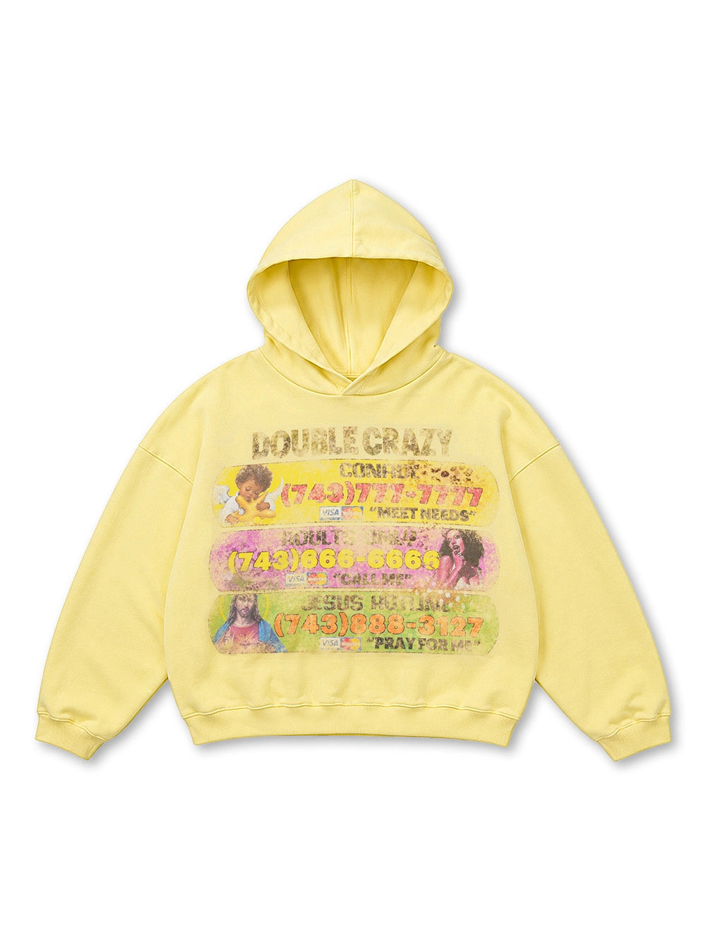 Sweat à capuche Boxy Hotline années 90-762