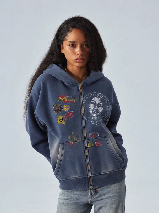 Sandblasted Portrait Hoodie-788