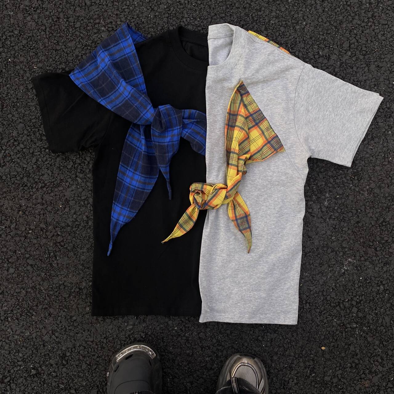 Street Style Plaid T-shirt-S959
