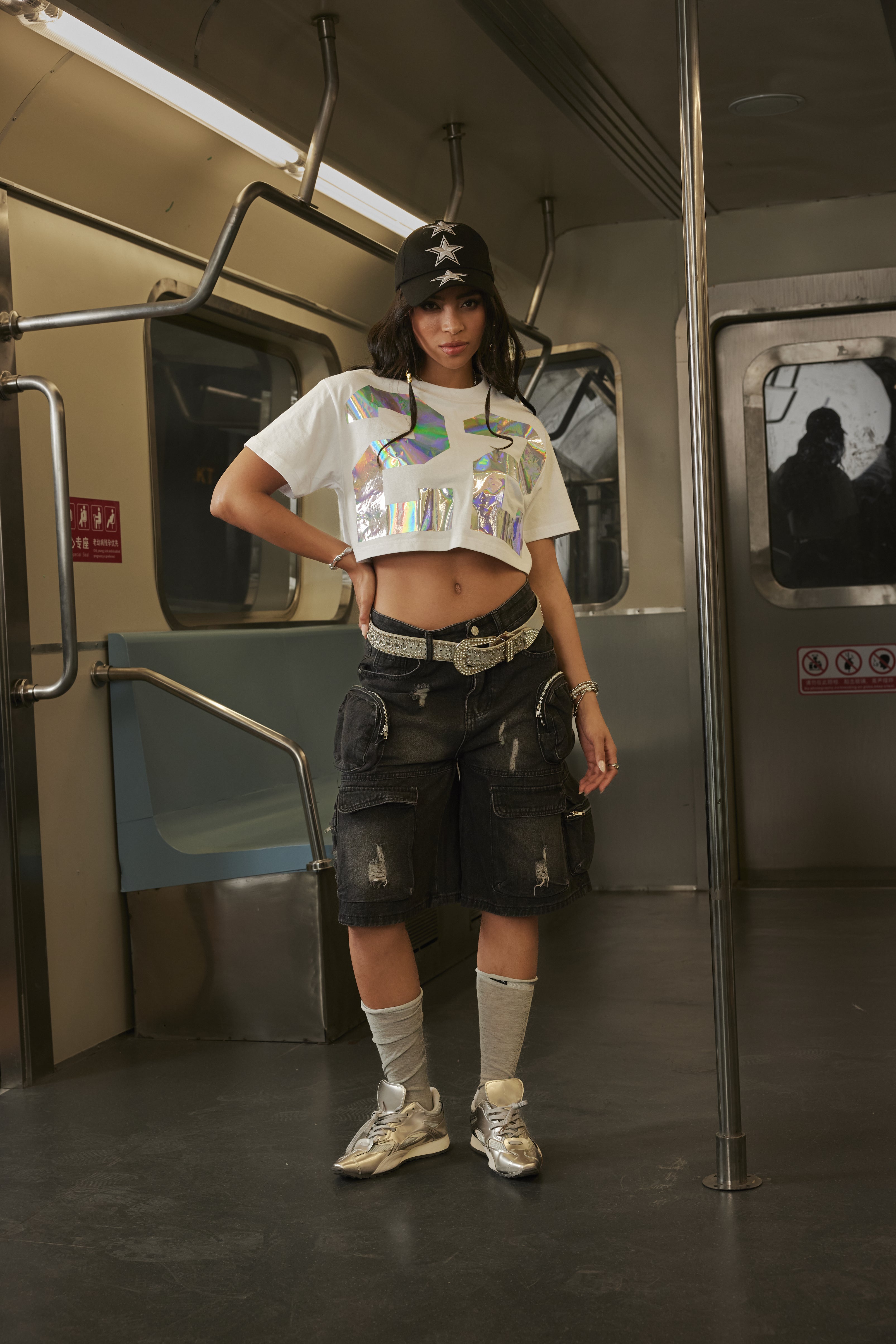 Shiny 22 Iridescent Graphic Tee-286