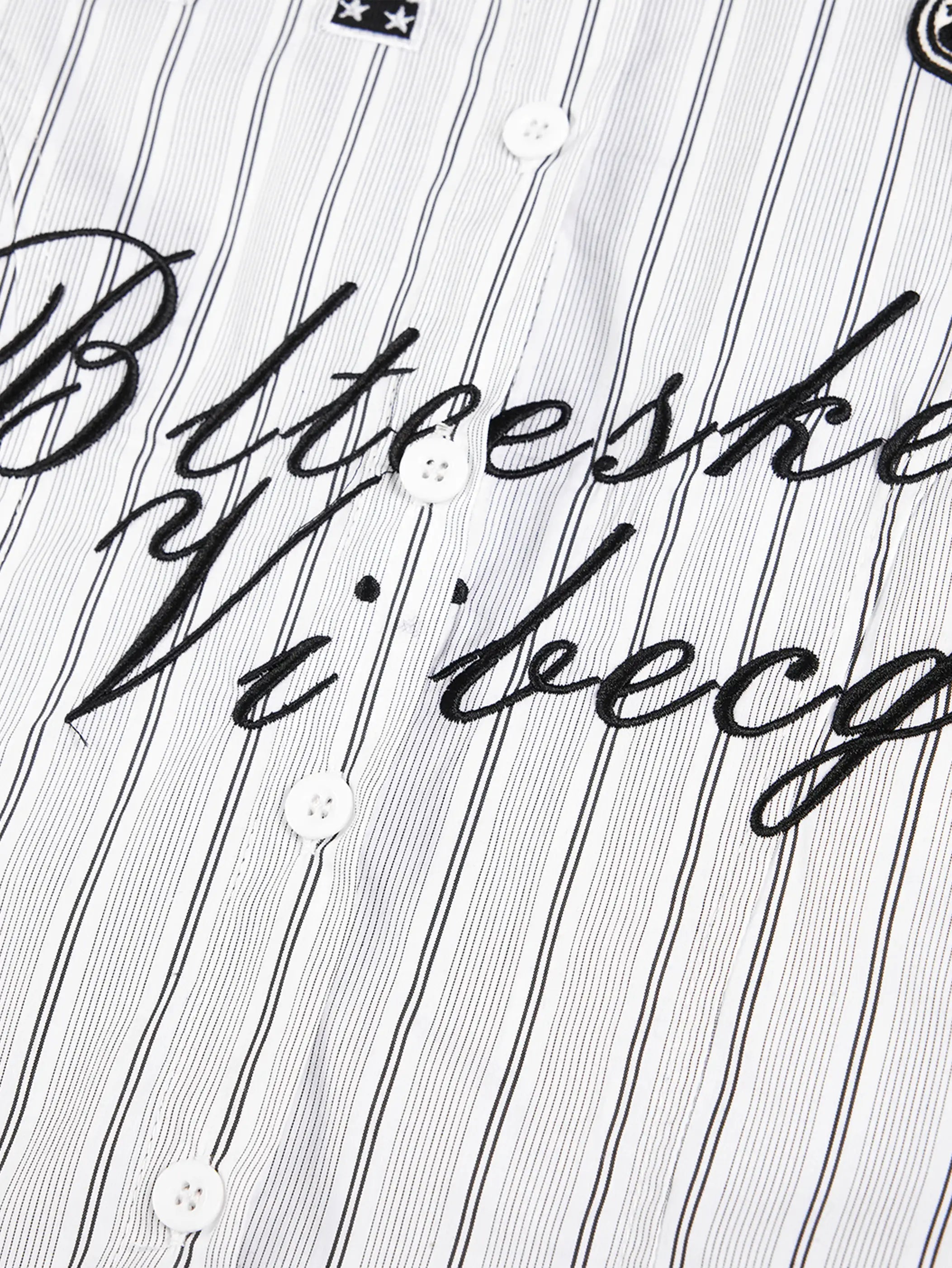 Striped College Print Fitted Shirt-S1109