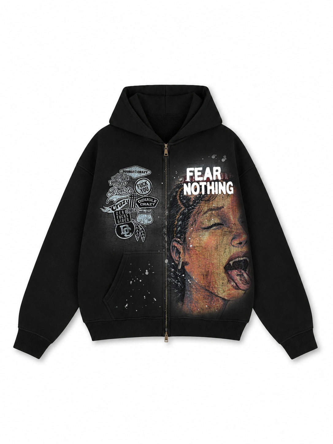 Fear Nothing Zip Hoodie-818