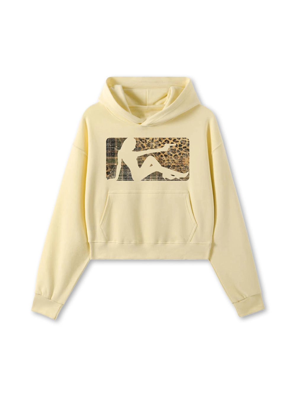 Cheeky Pin-Up Crop Hoodie-834