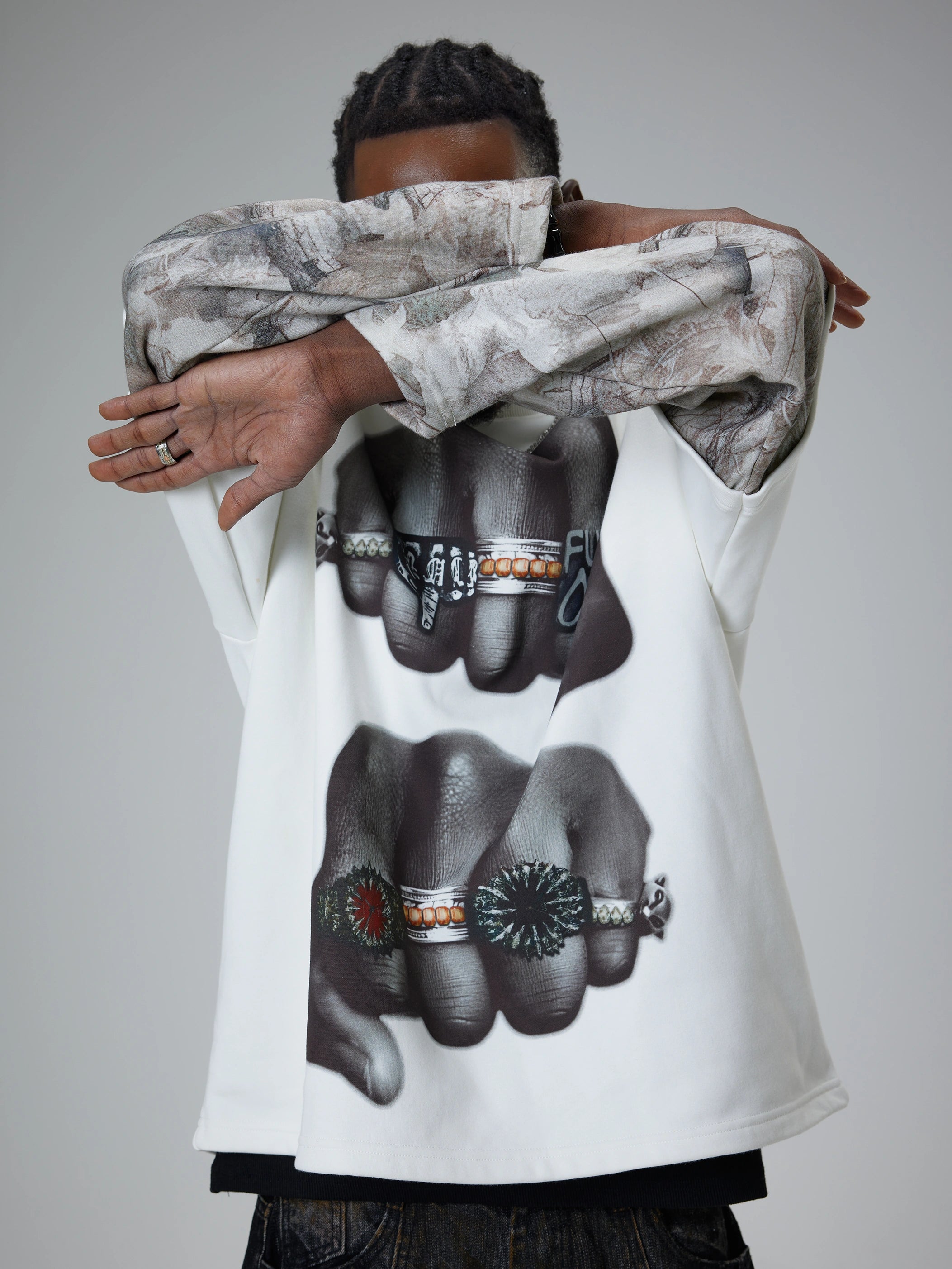 Rude Knuckles Layered T-shirt-313