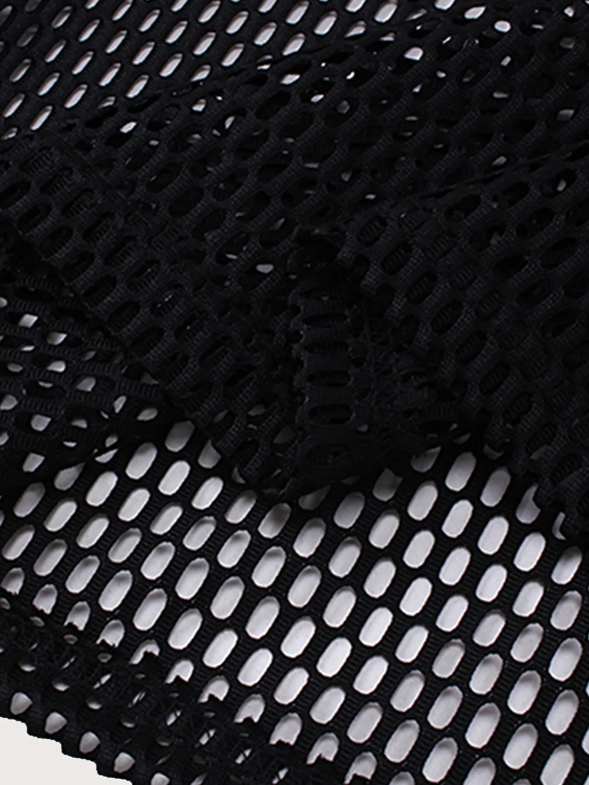 Bold Graphic Mesh Long-Sleeve Top -s906