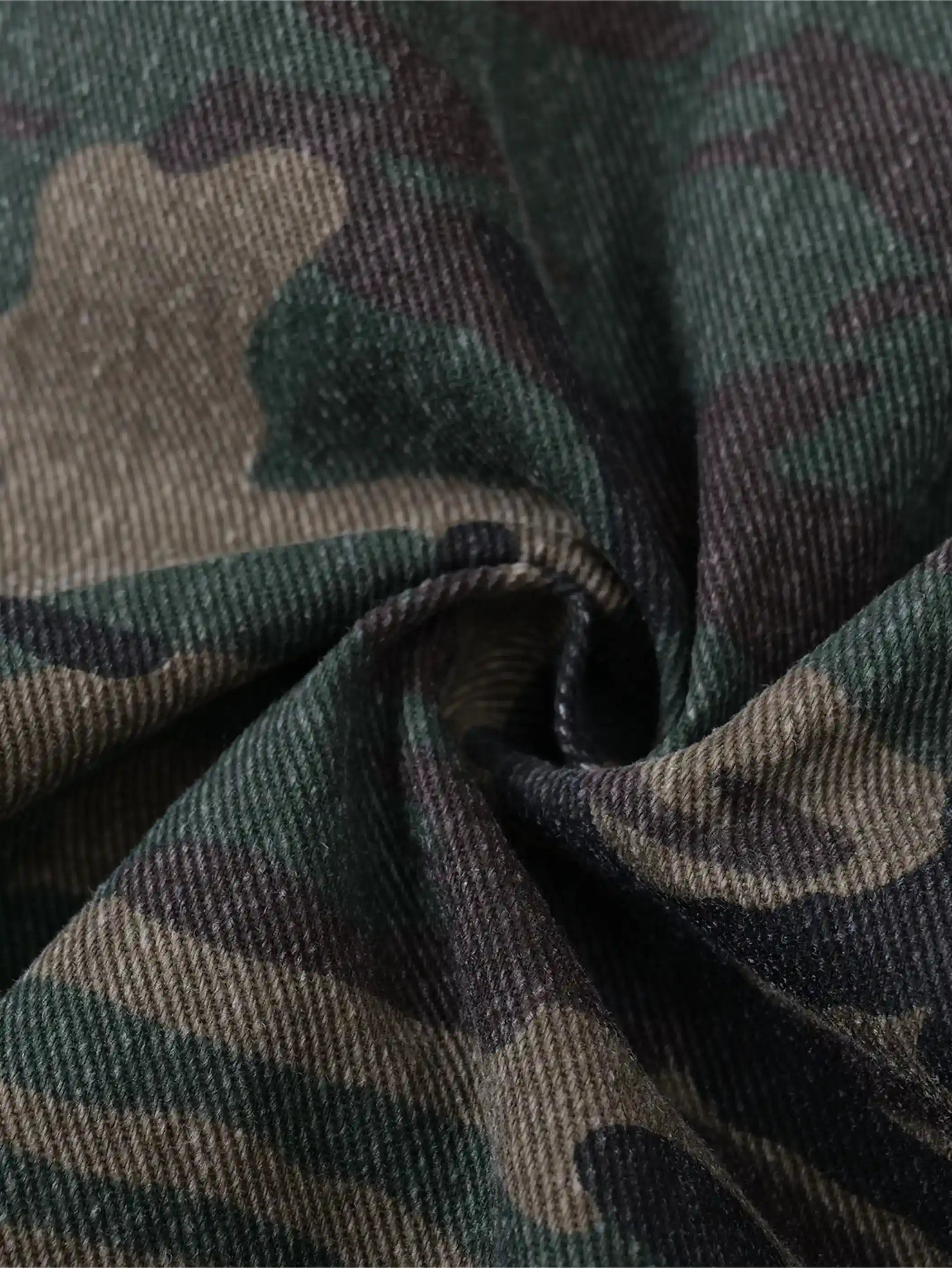 Camouflage Loose Fit Denim Pants-S1055