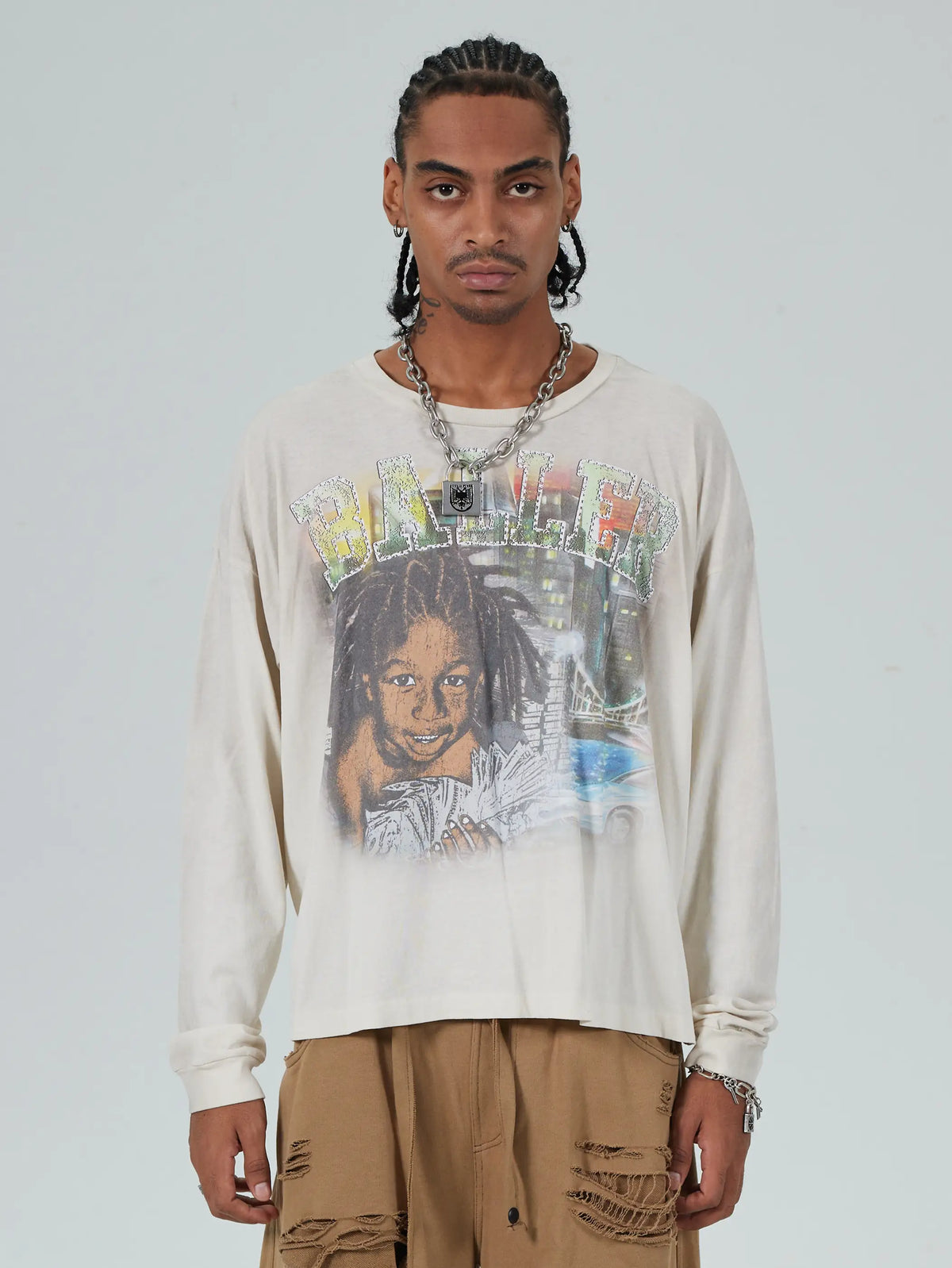 Washed Baller Cash Boxy L/S-728