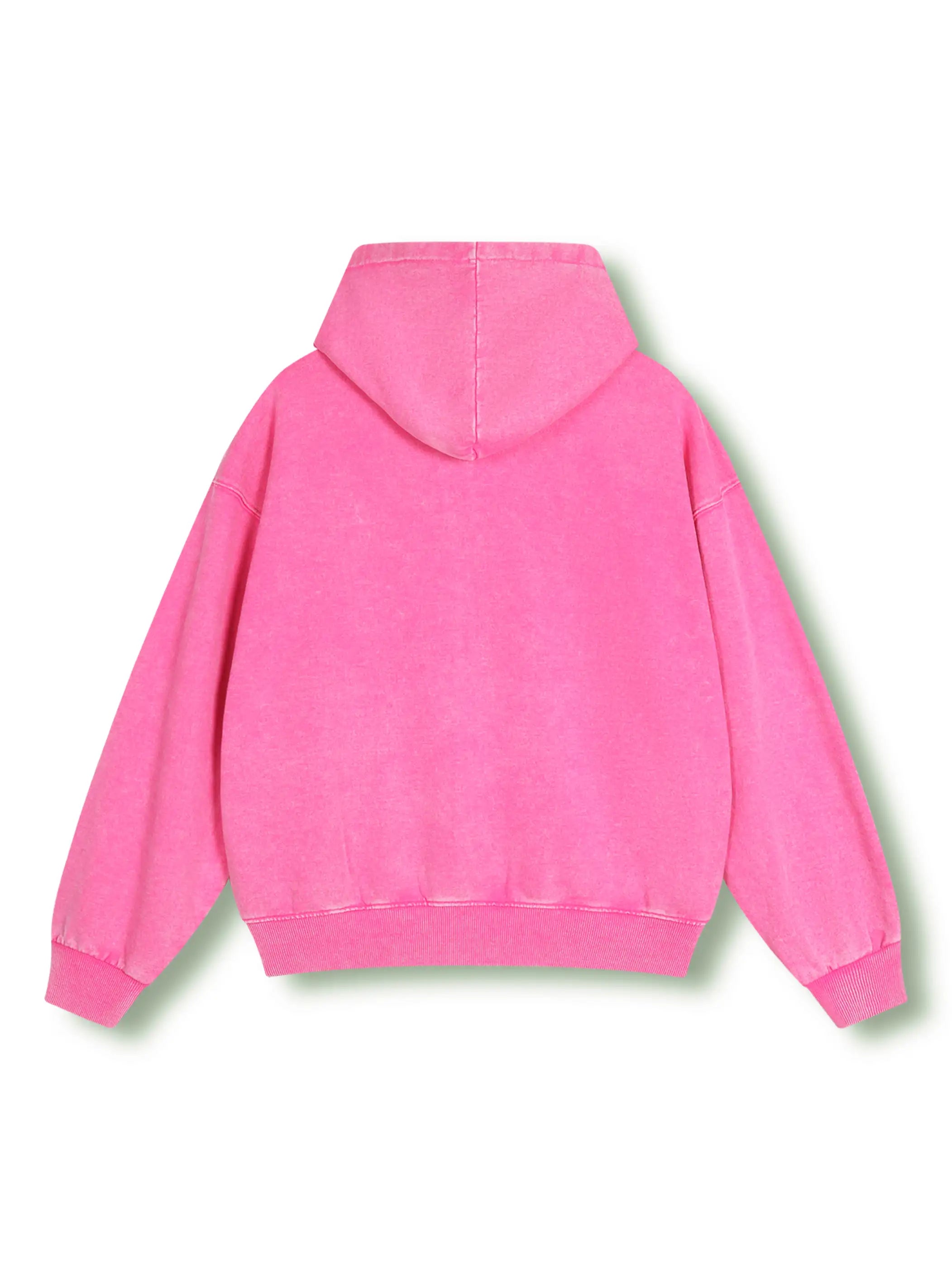 Bold Lip Graphic Pink Hoodie with Zipper - 029