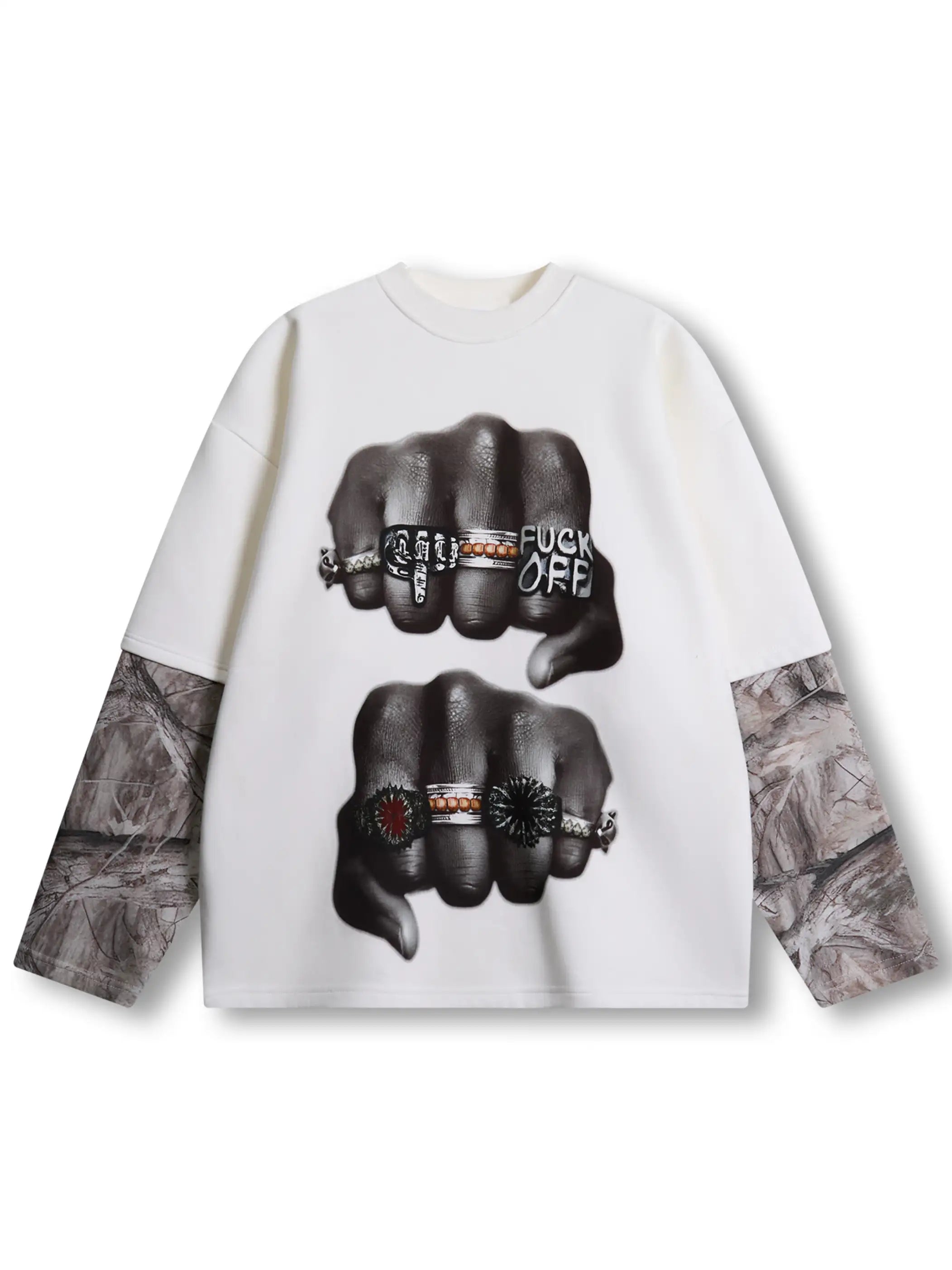 Rude Knuckles Layered T-shirt-313