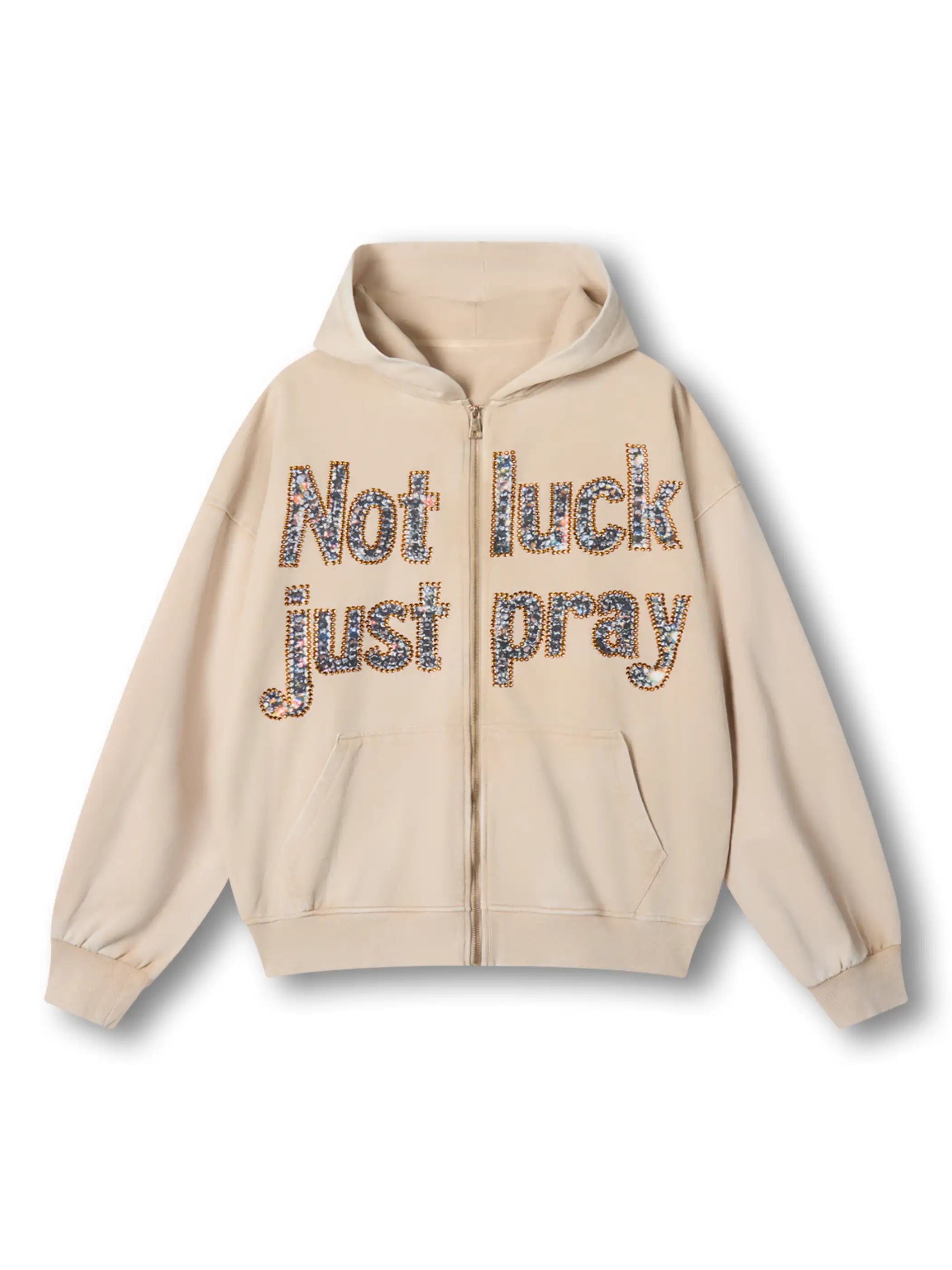 Diamond Graffiti No Luck Just Pray Hoodie-069L