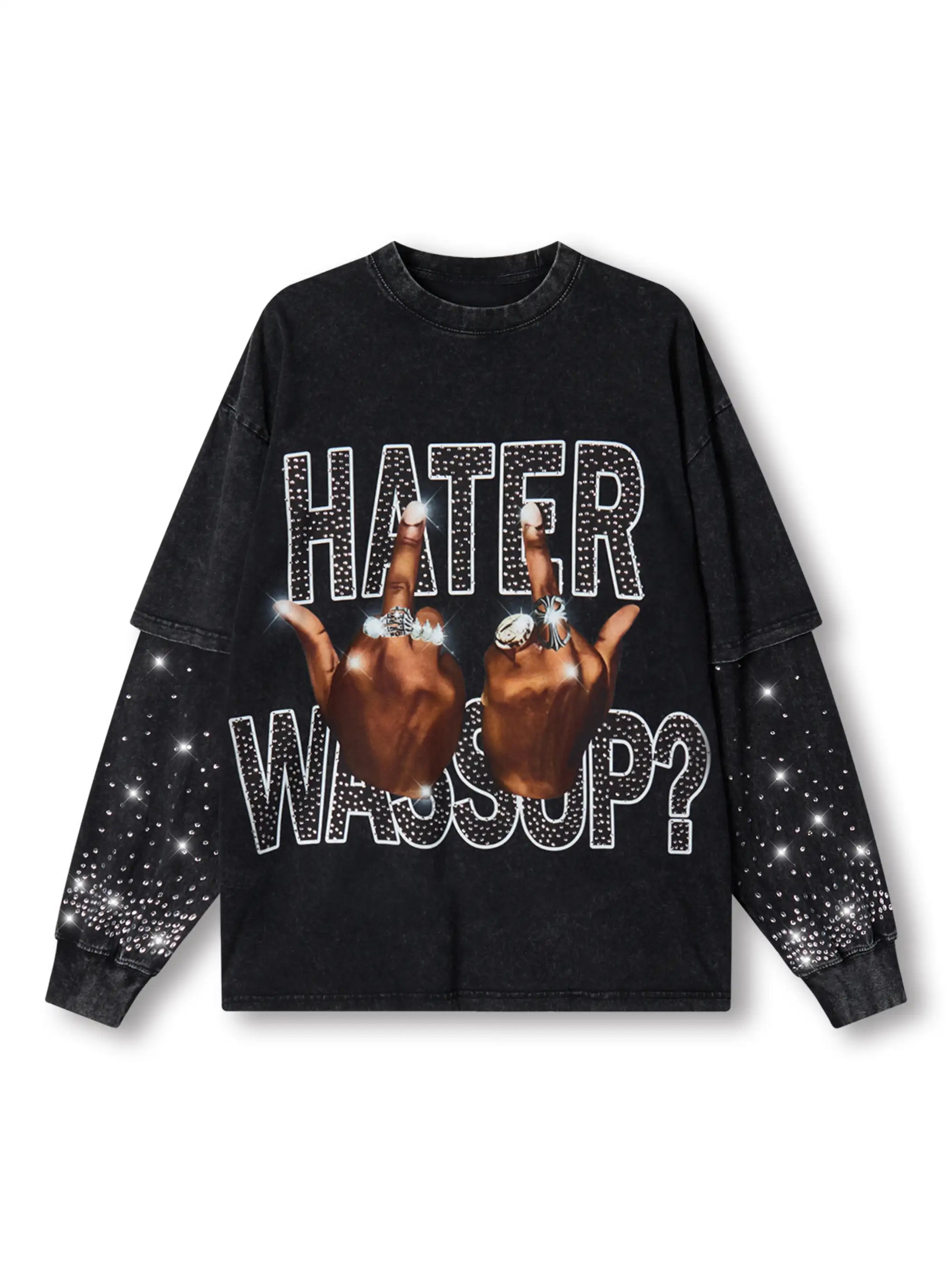 Diamond Hand Gesture Graphic Longsleeve-287