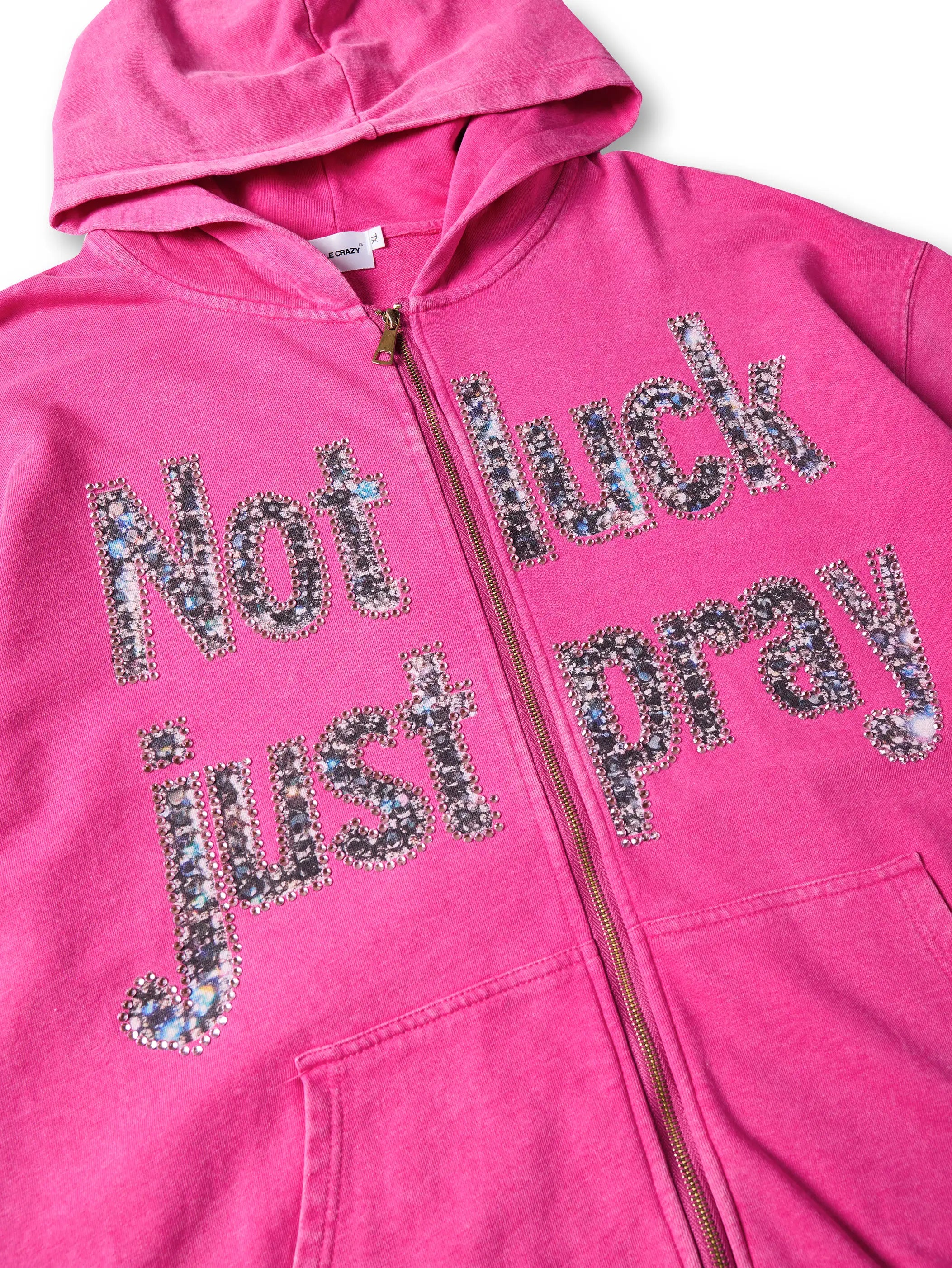 Diamond Graffiti No Luck Just Pray Hoodie-069L