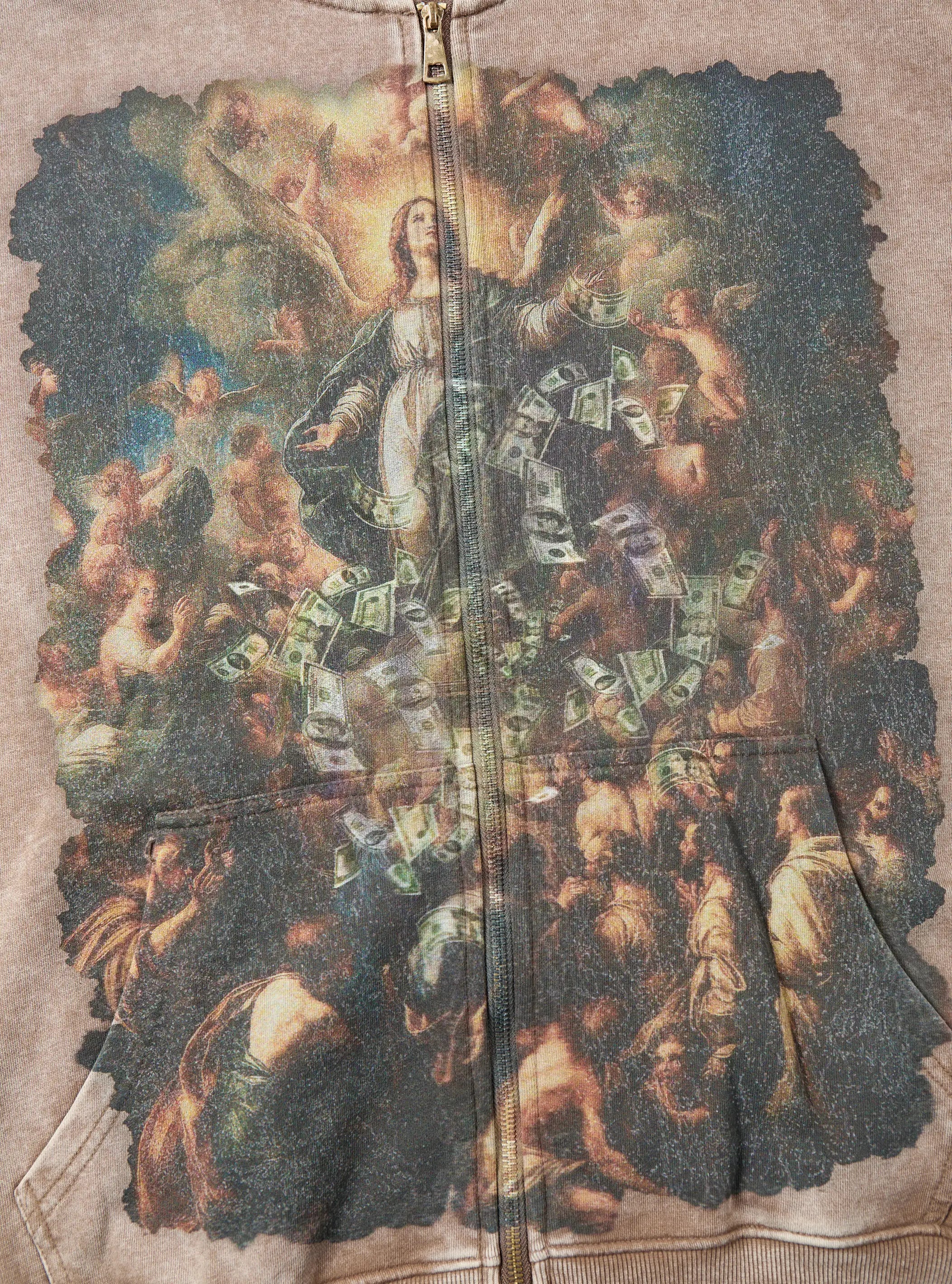 Zip-up Hoodie with Divine Art Print -134