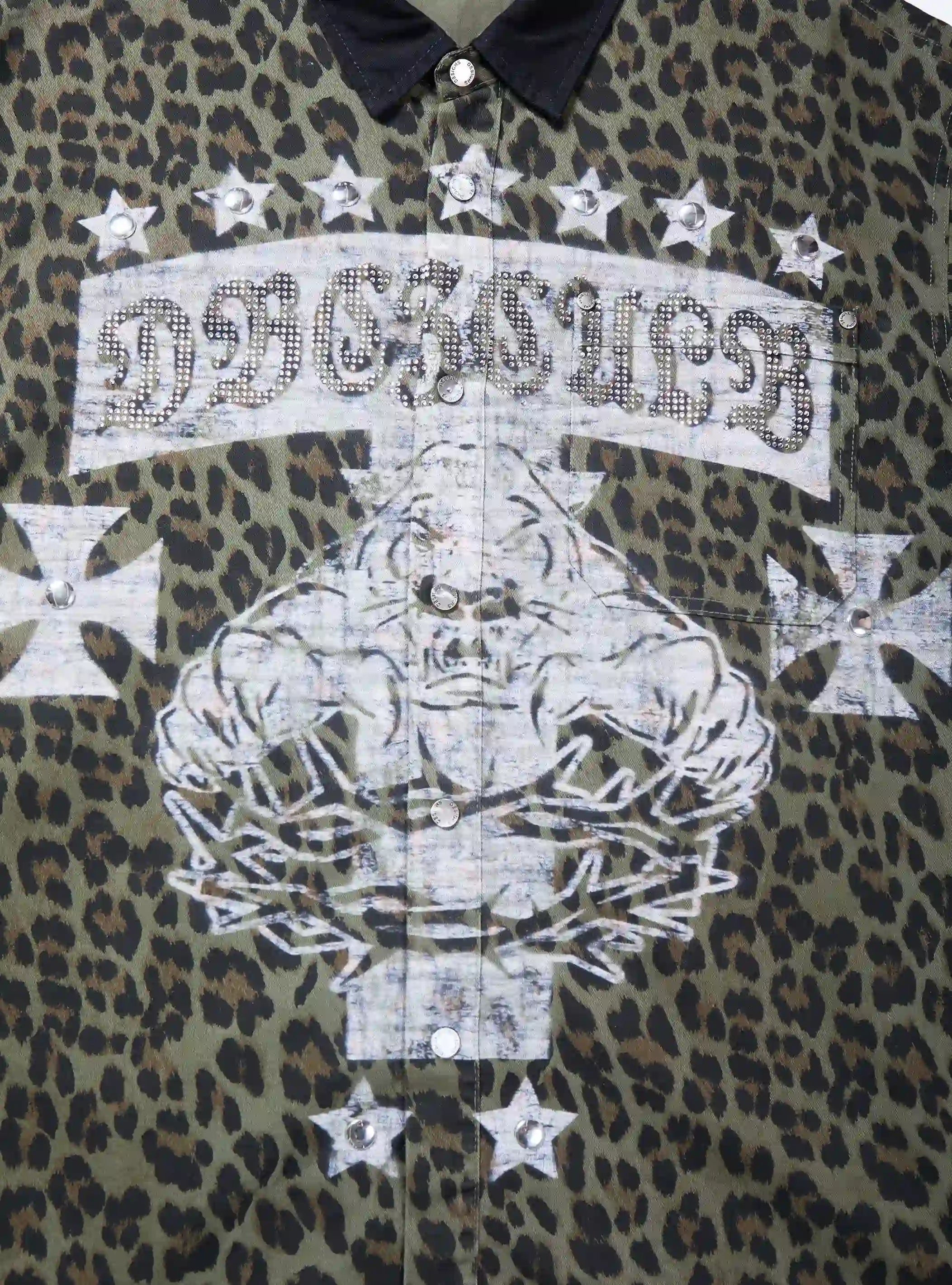 Camisa de malla de leopardo-390