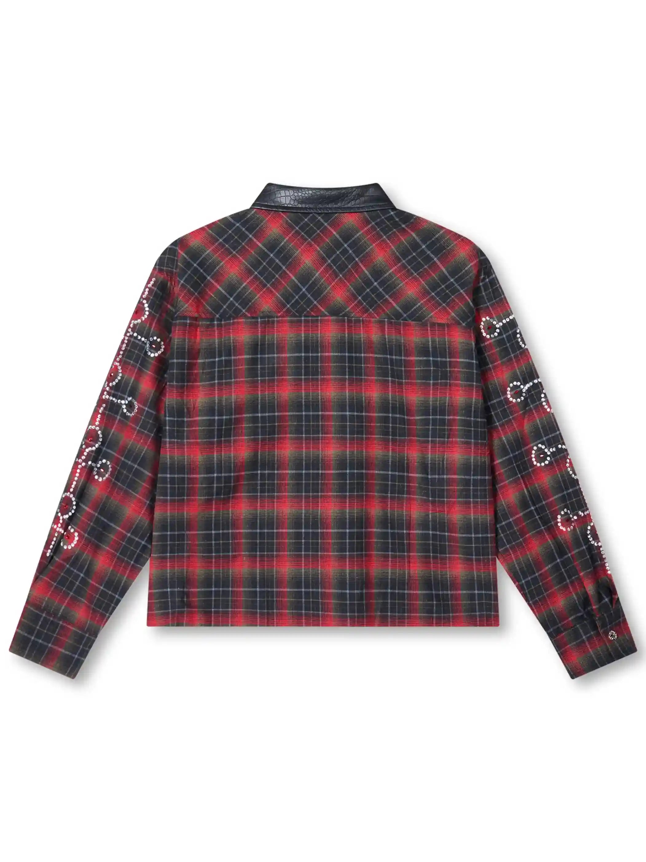 Camisa Bling con diseño de cuadros (Fire Check)-380