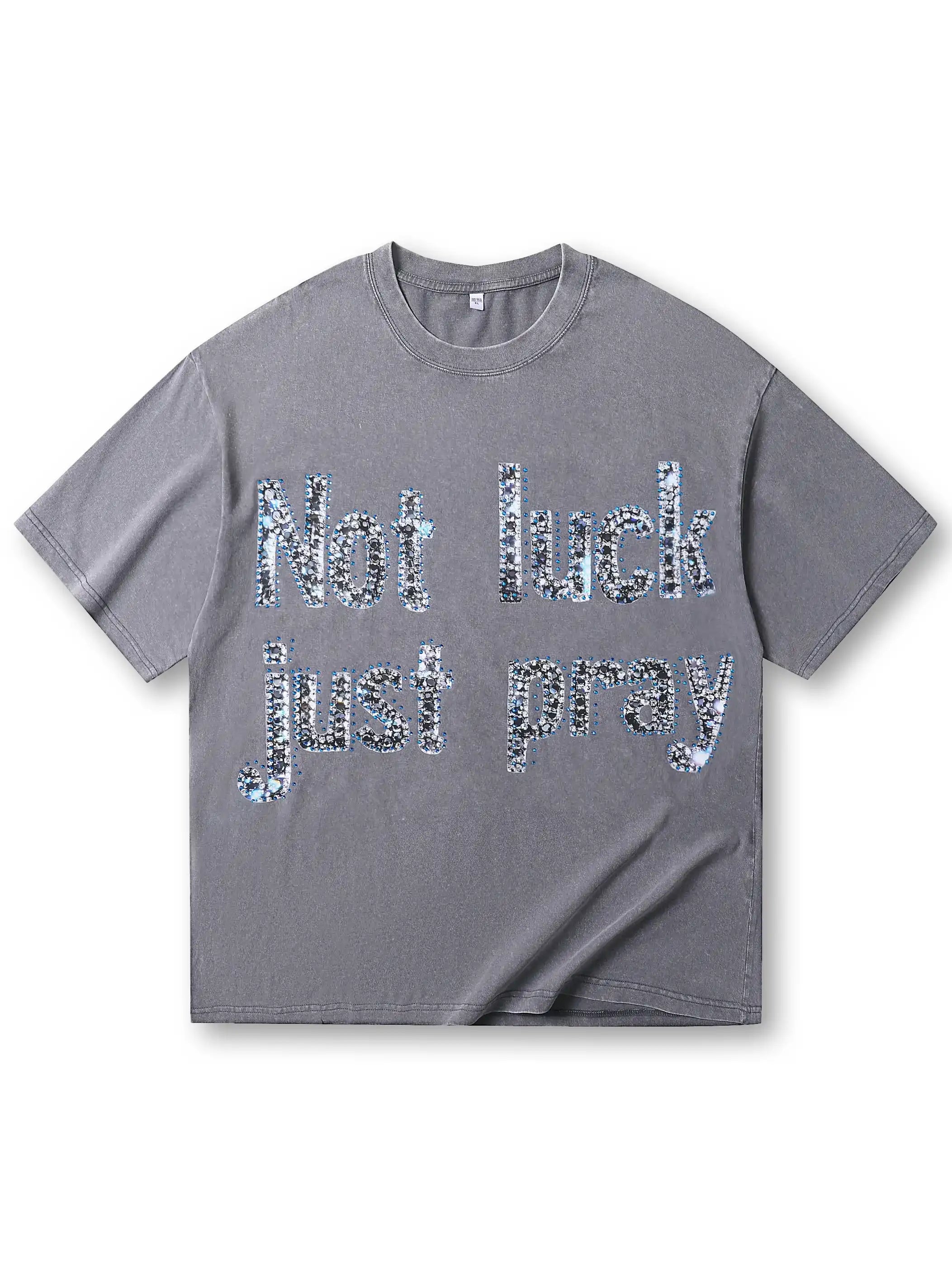 Shining Diamond Graffiti Print T-shirt-069T