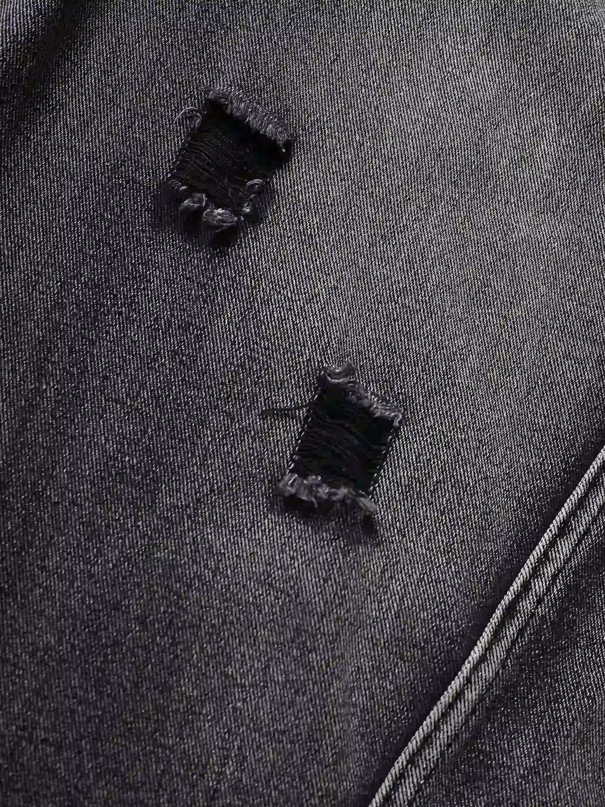 Dark Wash Distress Jeans - S131