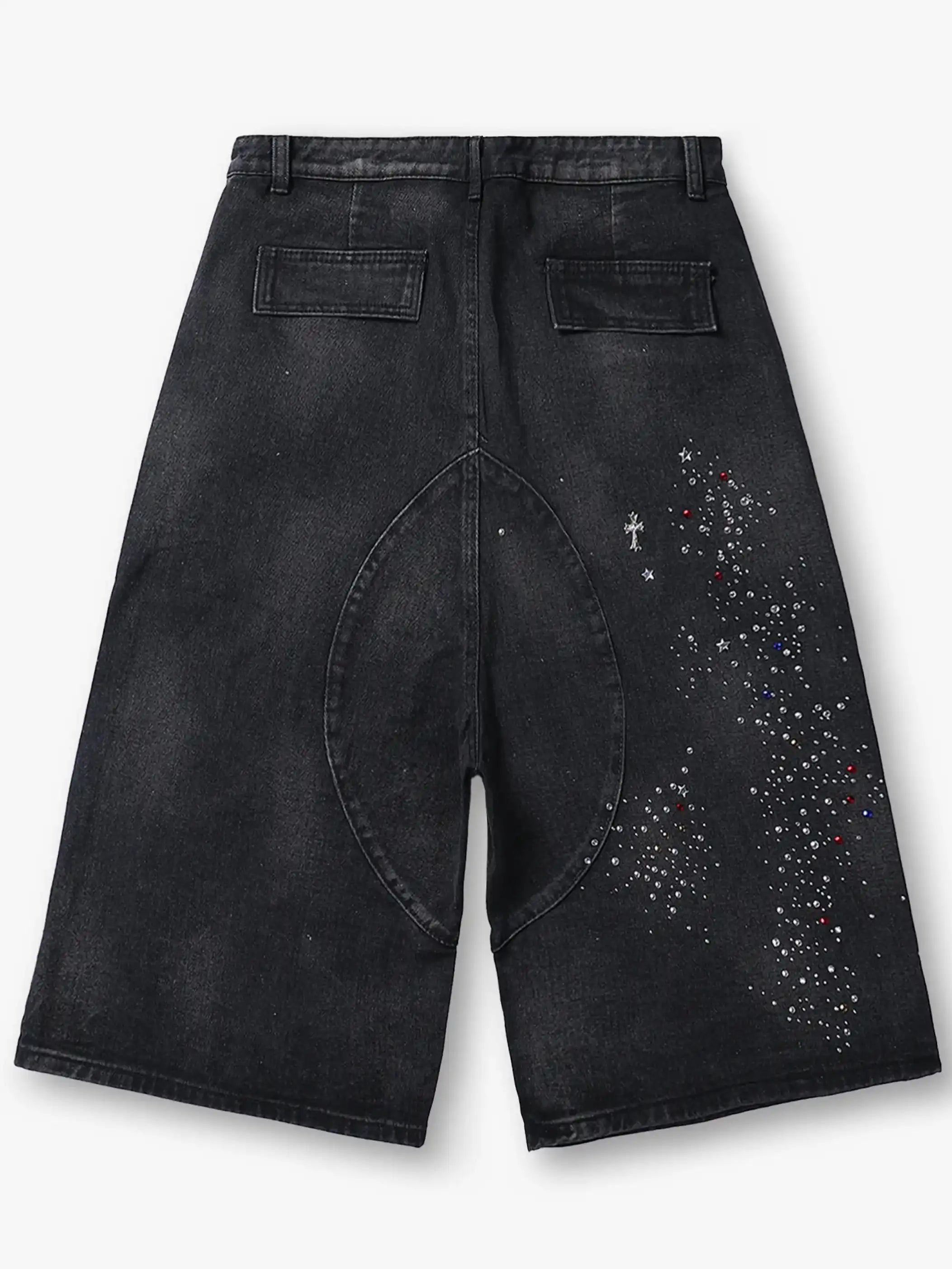 Glittering Stars Denim Shorts-S1033