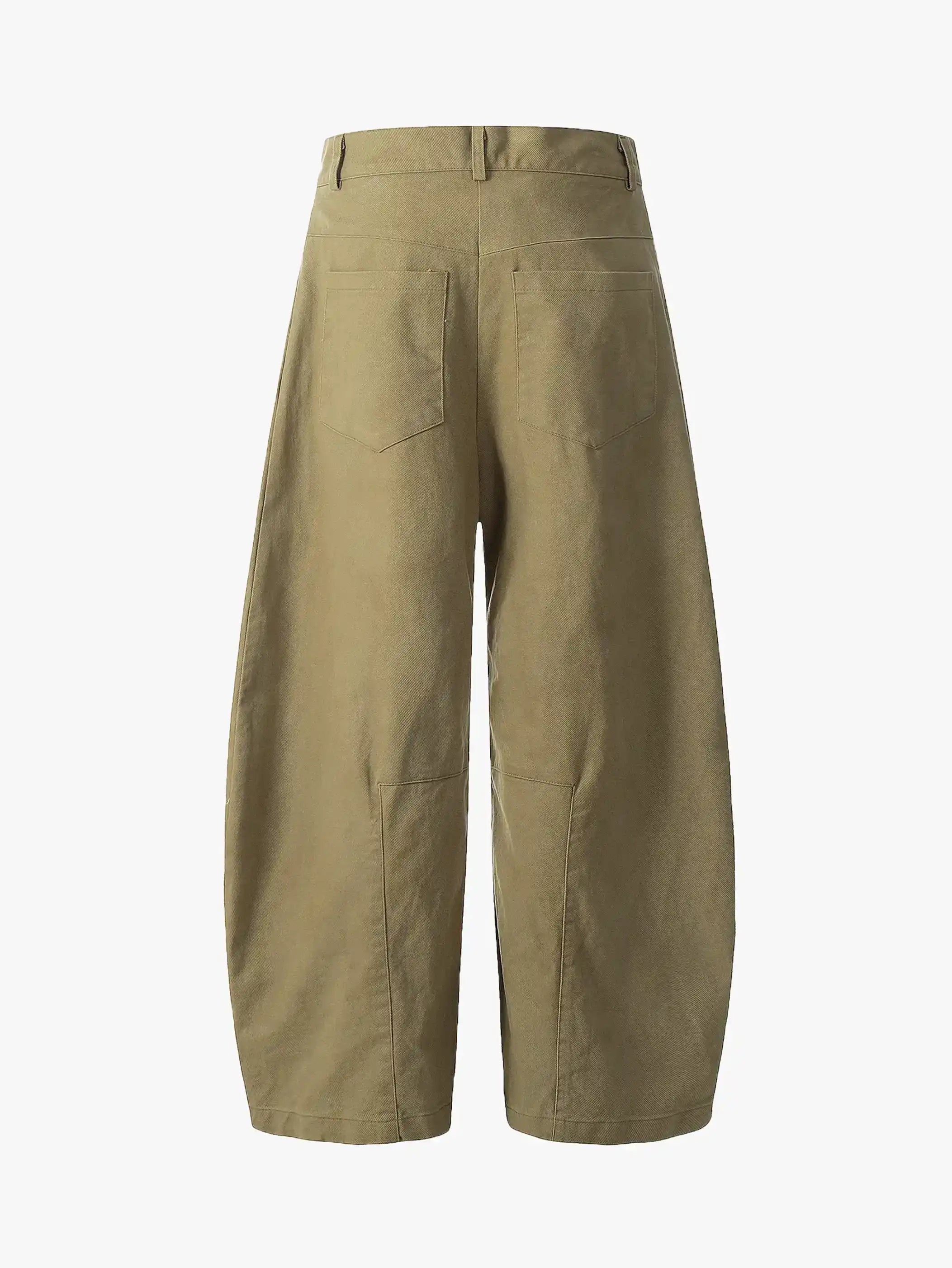 Leopard Scarf Detail Wide Leg Pants-S1007