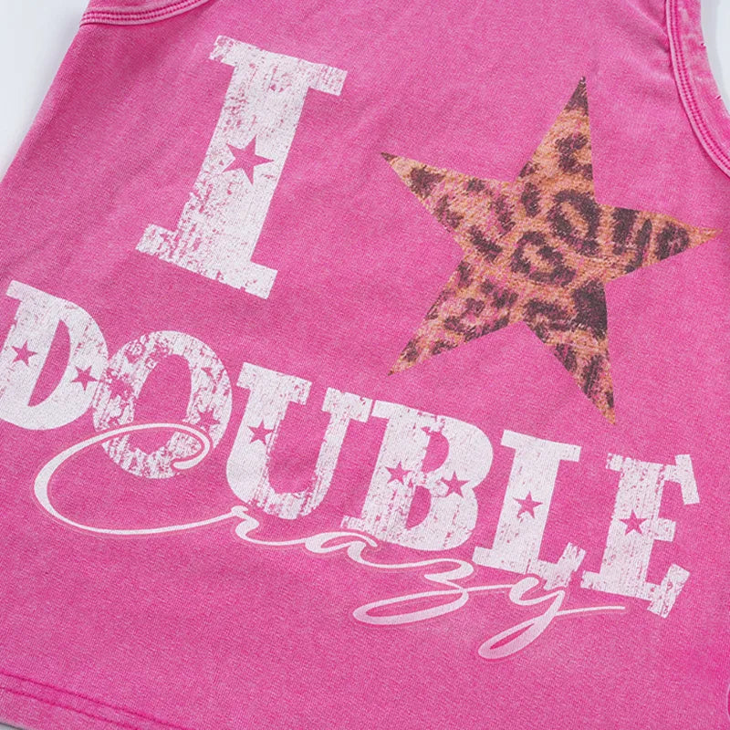 Leopard Star Vintage Graphic Tank-522