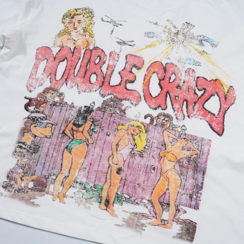 white vintage graphic tee outfit