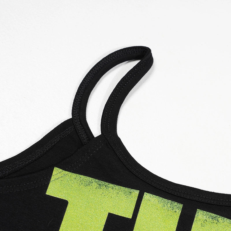 Colorblock Text Leopard Cami-606