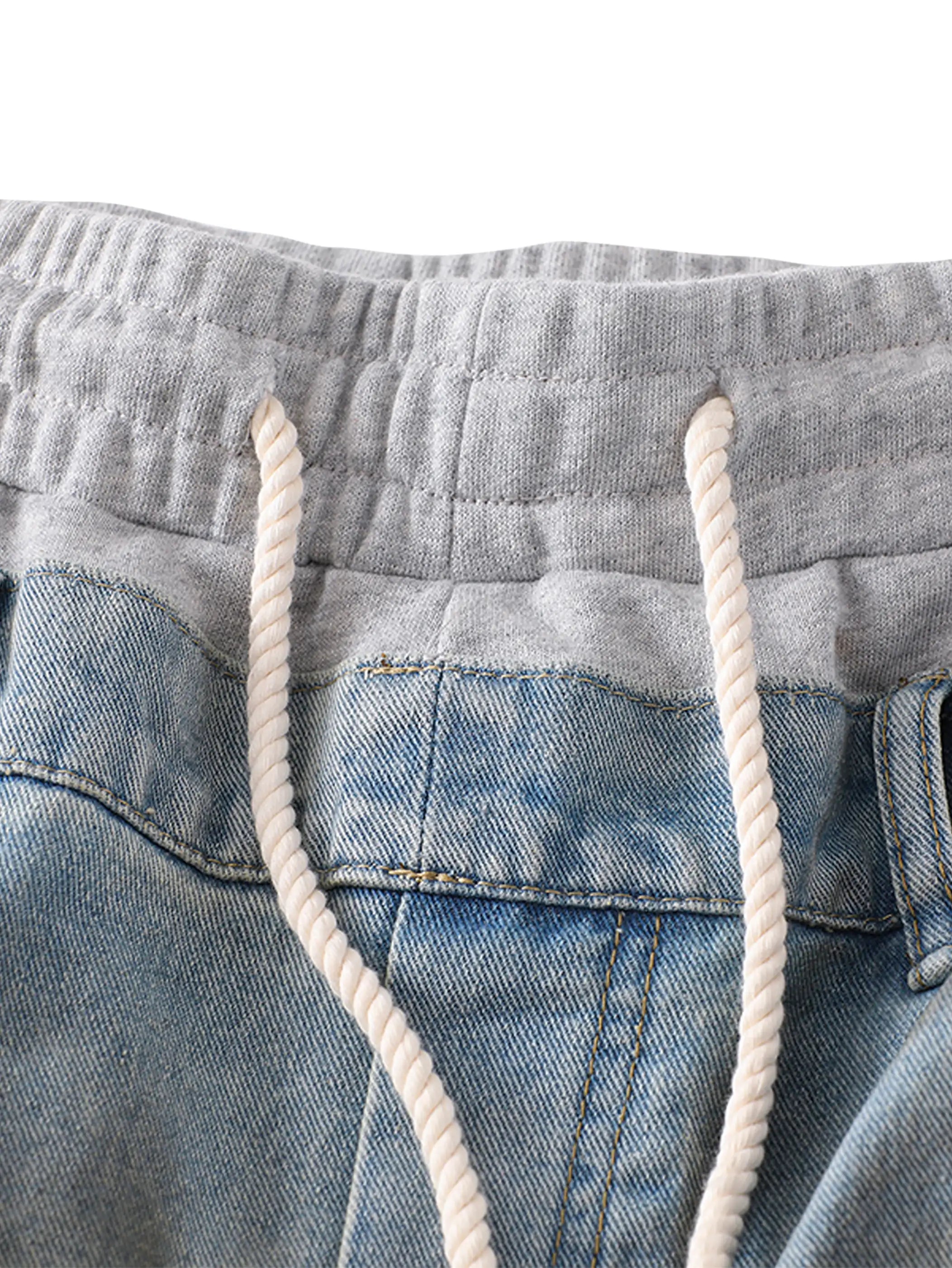 Distressed Dual Waist Denim-S1146