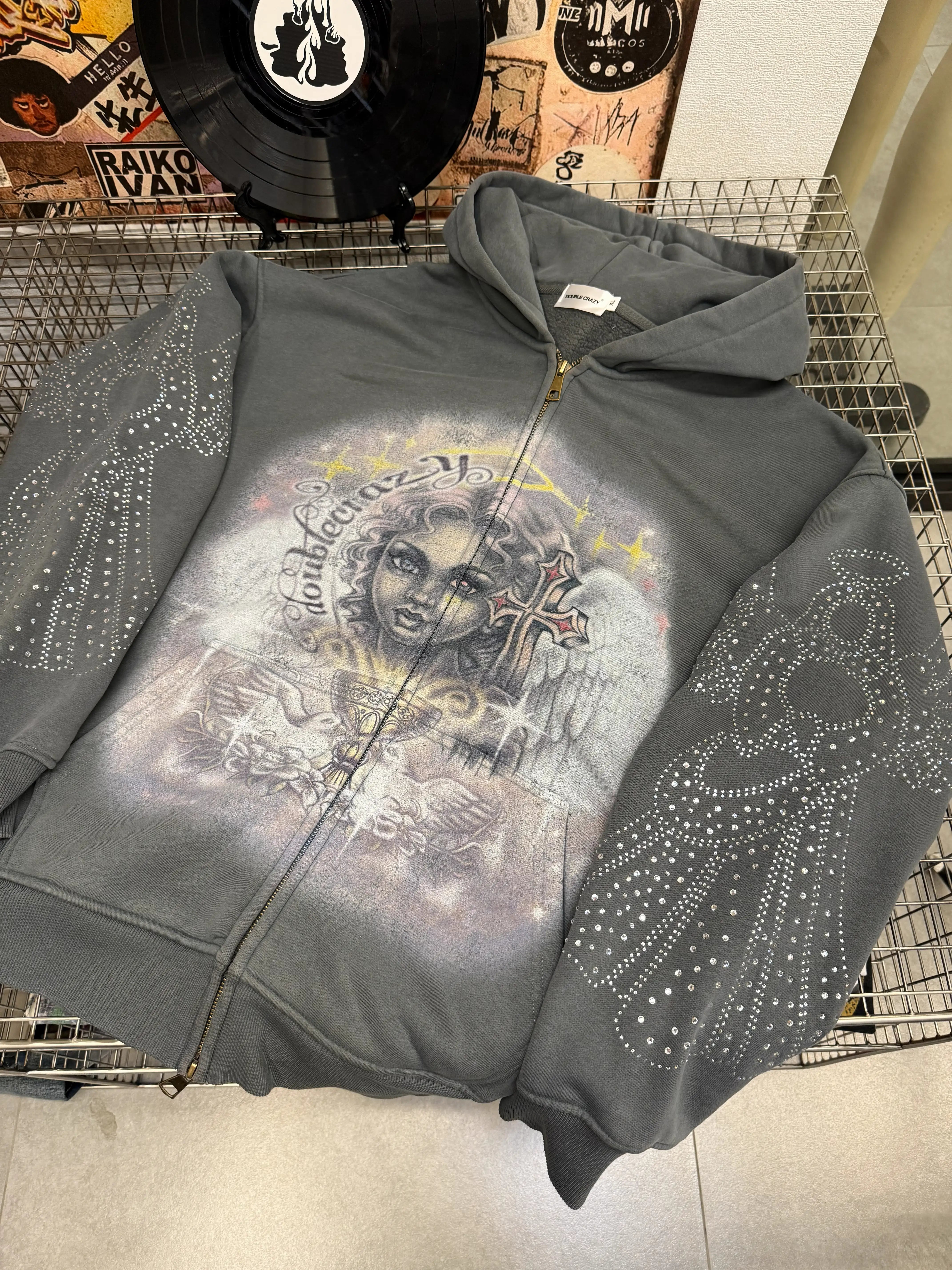 Sudadera con capucha y cremallera Angelic Cross-350