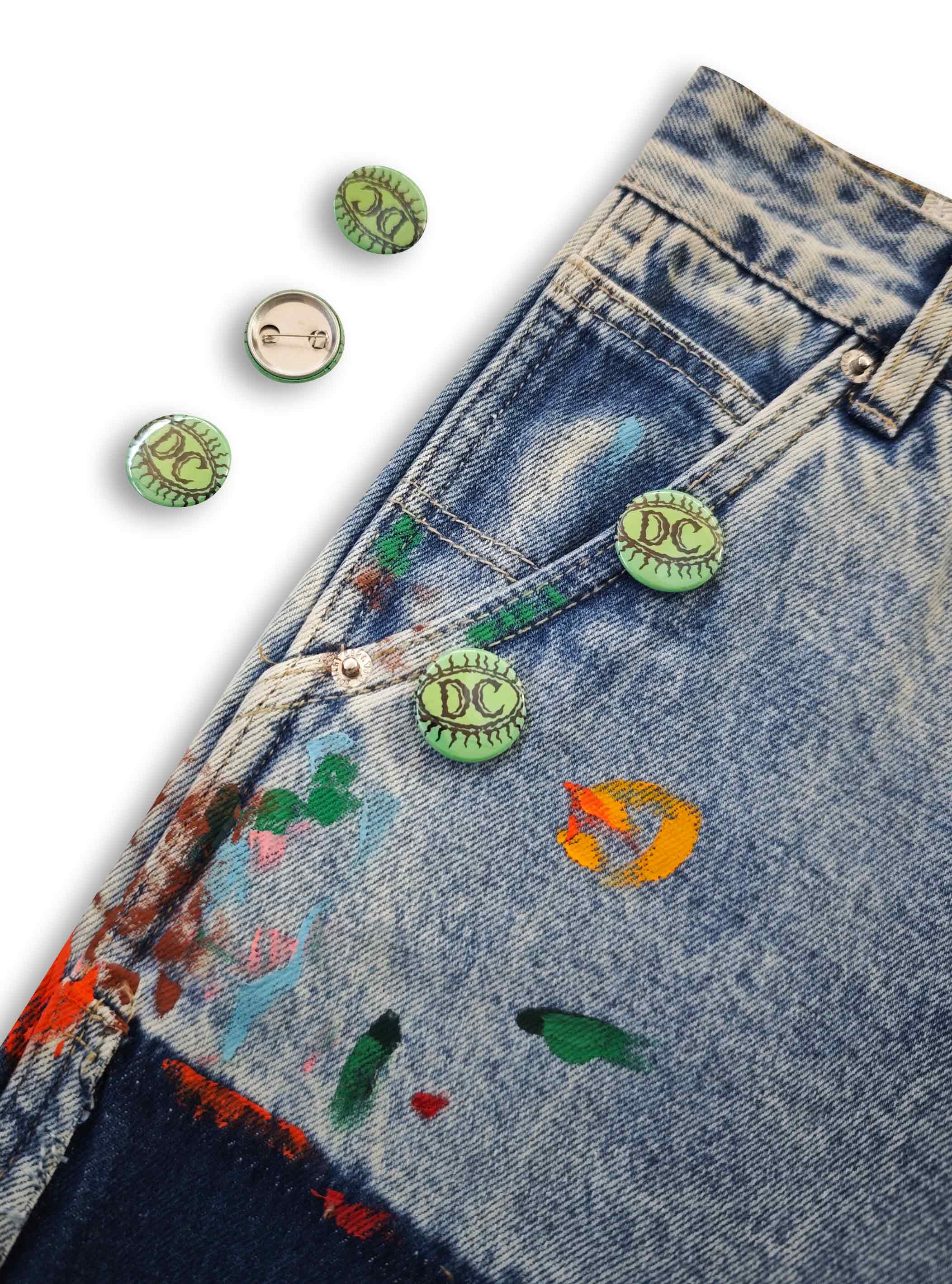 Acid Green Chaos Emblem Badge-BJ-441