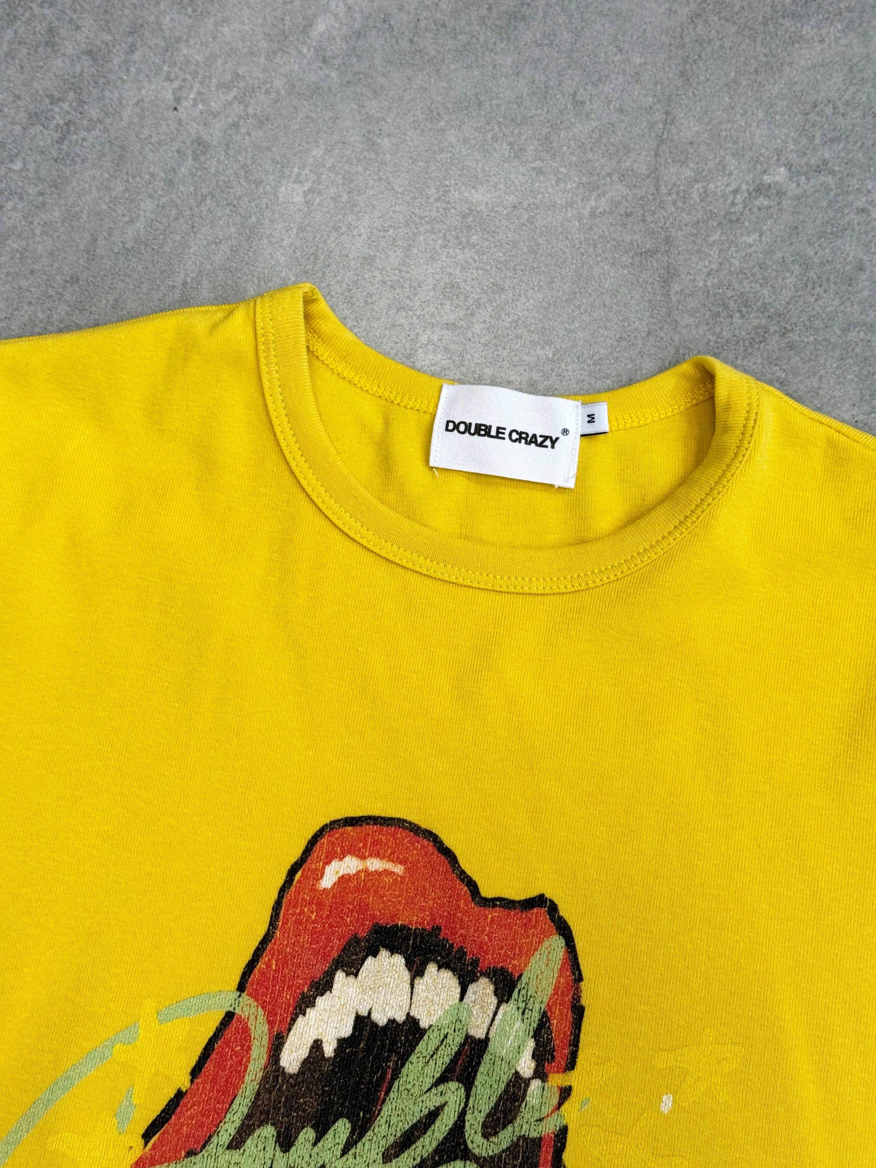 Y2K Grunge Rolling Lips Baby Tee-438